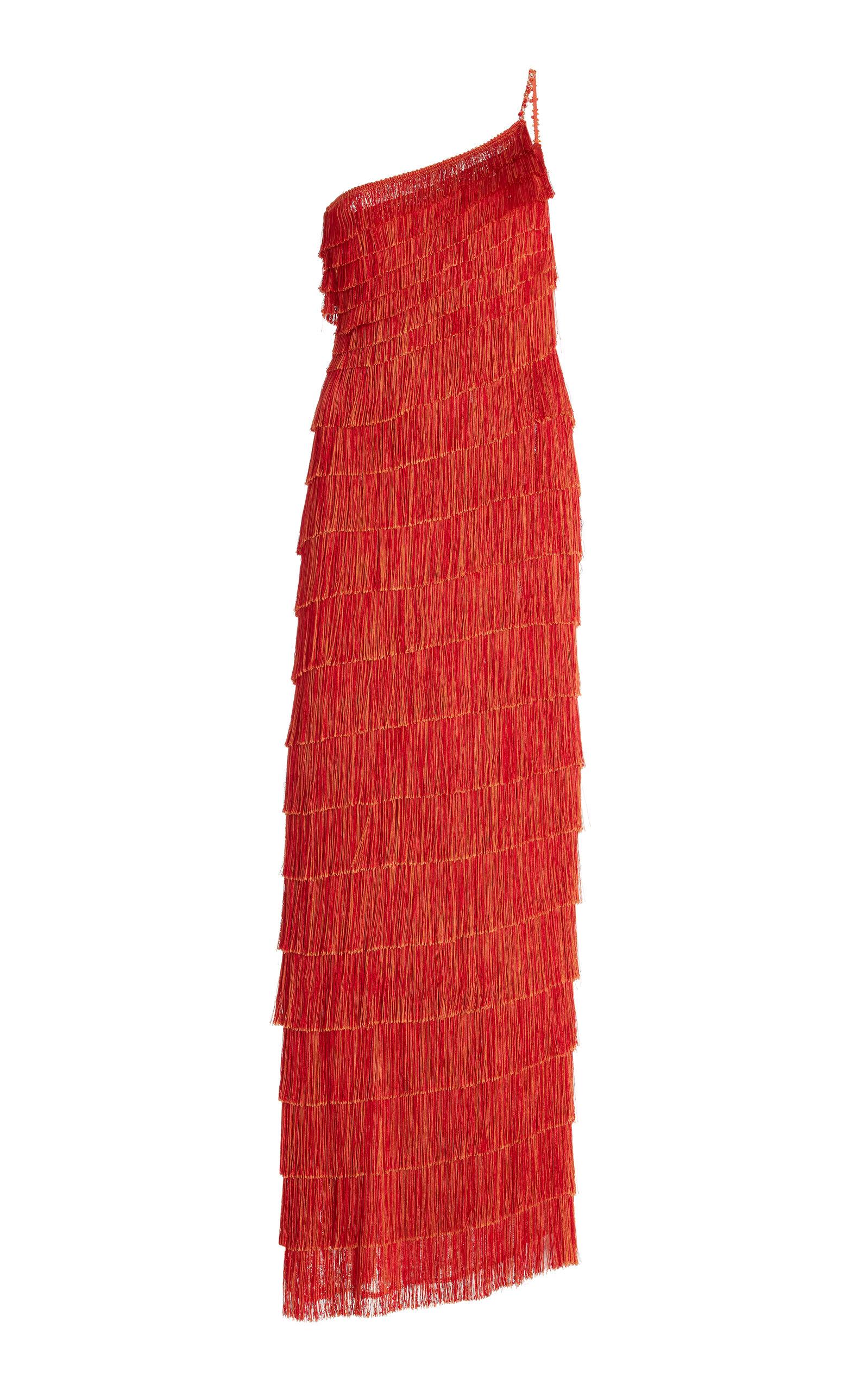 strapless open back dress Likely Francesca Gown in Red