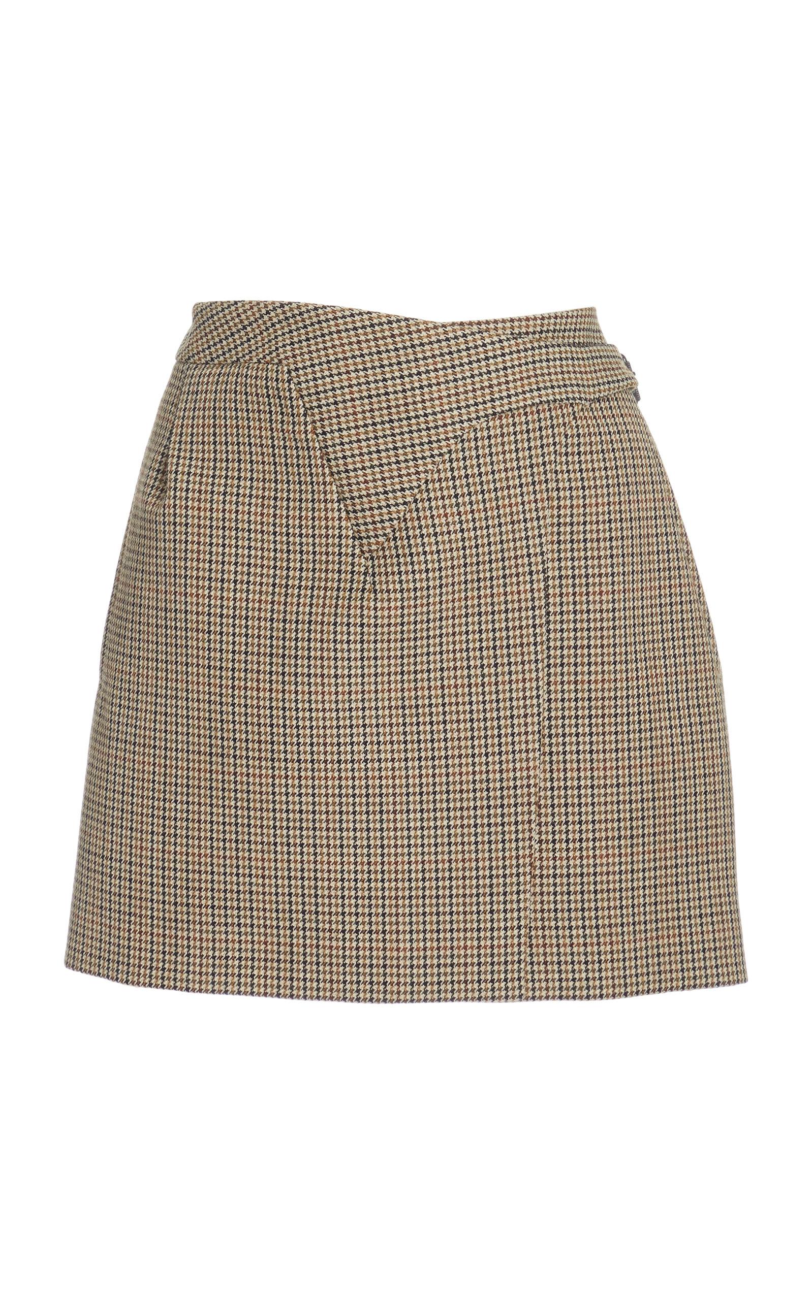 Wardrobe NYC Wrap Skirt Mini in Natural | Lyst
