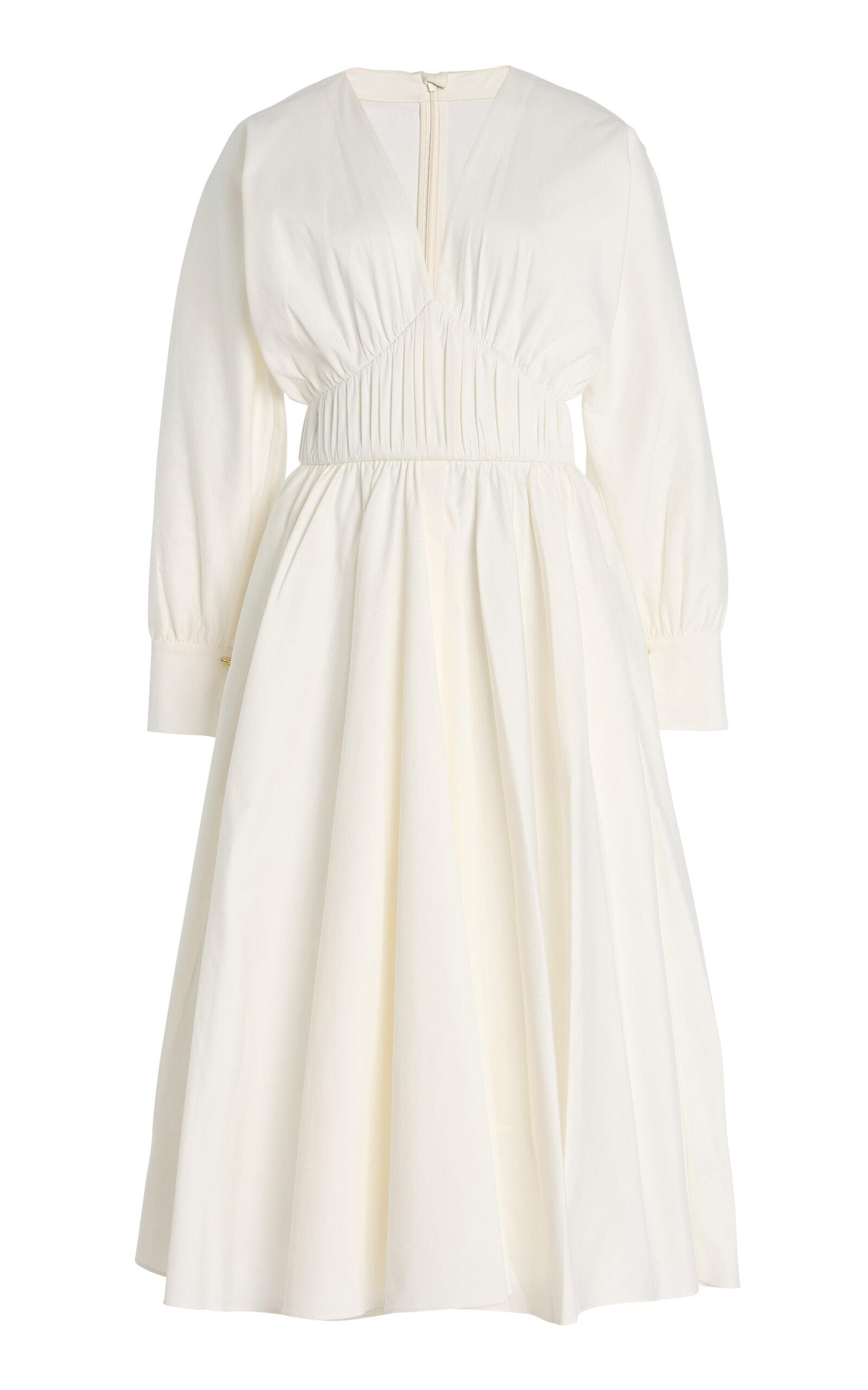chinese dress ladies Alexis Axelle Long Dress in White Embroidery  SWANK