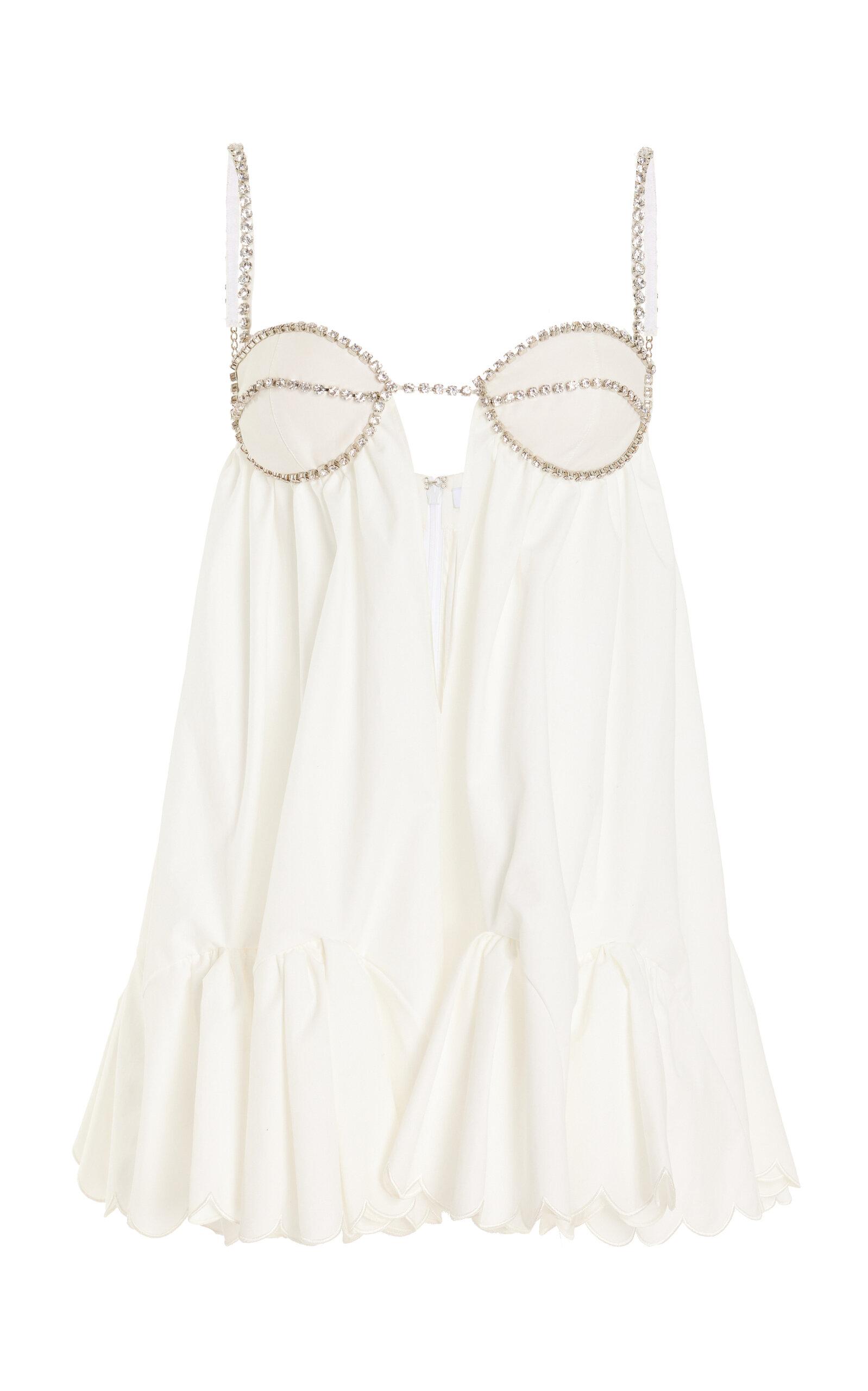 13+ White Poplin Mini Dress