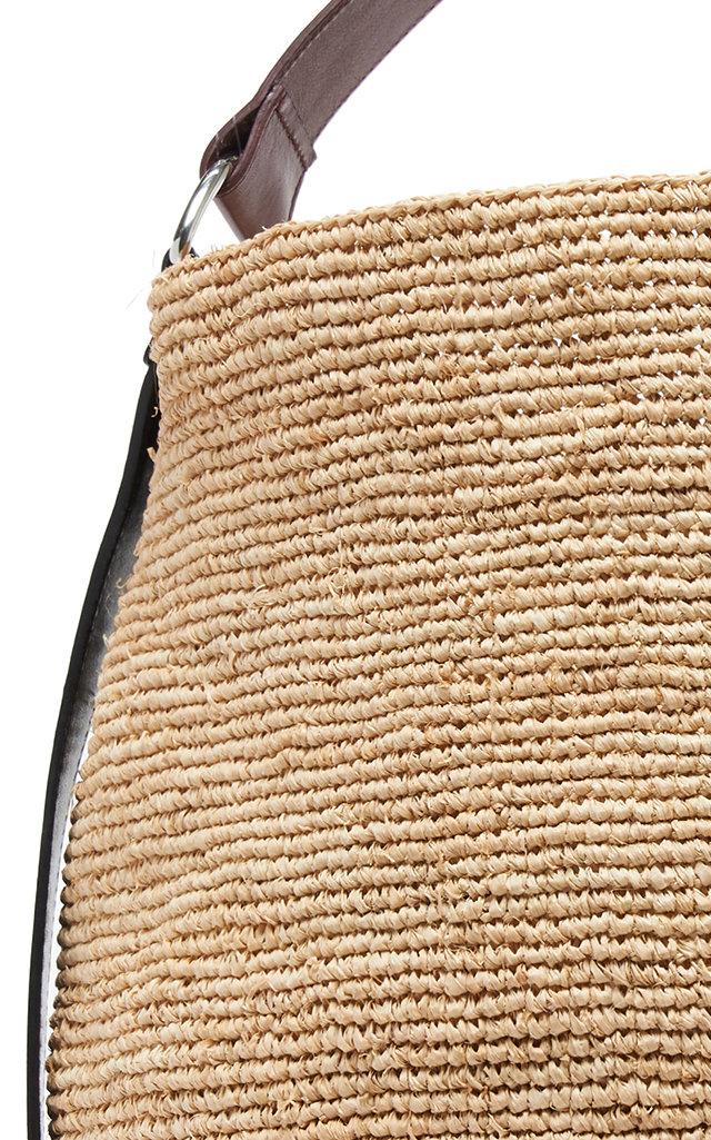 Isabel Marant Bayia Leather-trimmed Straw Bag in Natural | Lyst