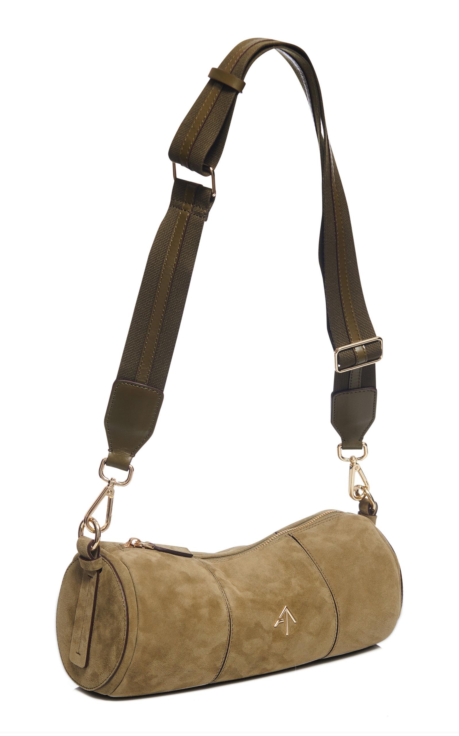 MANU Atelier Cylinder Suede Shoulder Bag in Green Lyst