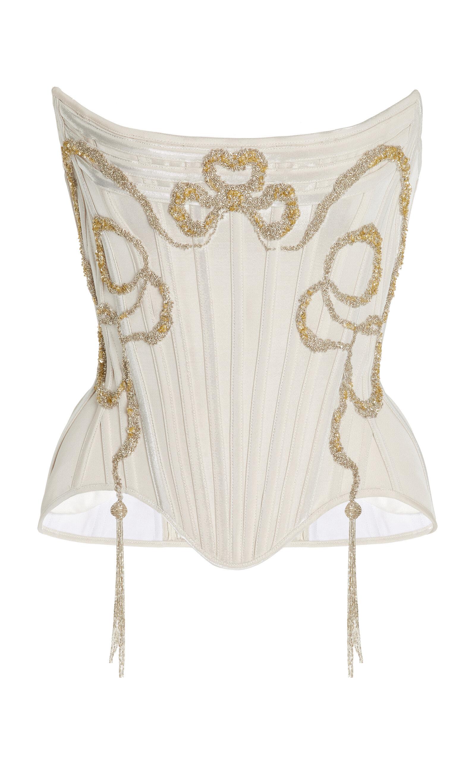 トップス ohotoro Wrapping Knit Bustier beige wrapping knit bustier | OHOTORO