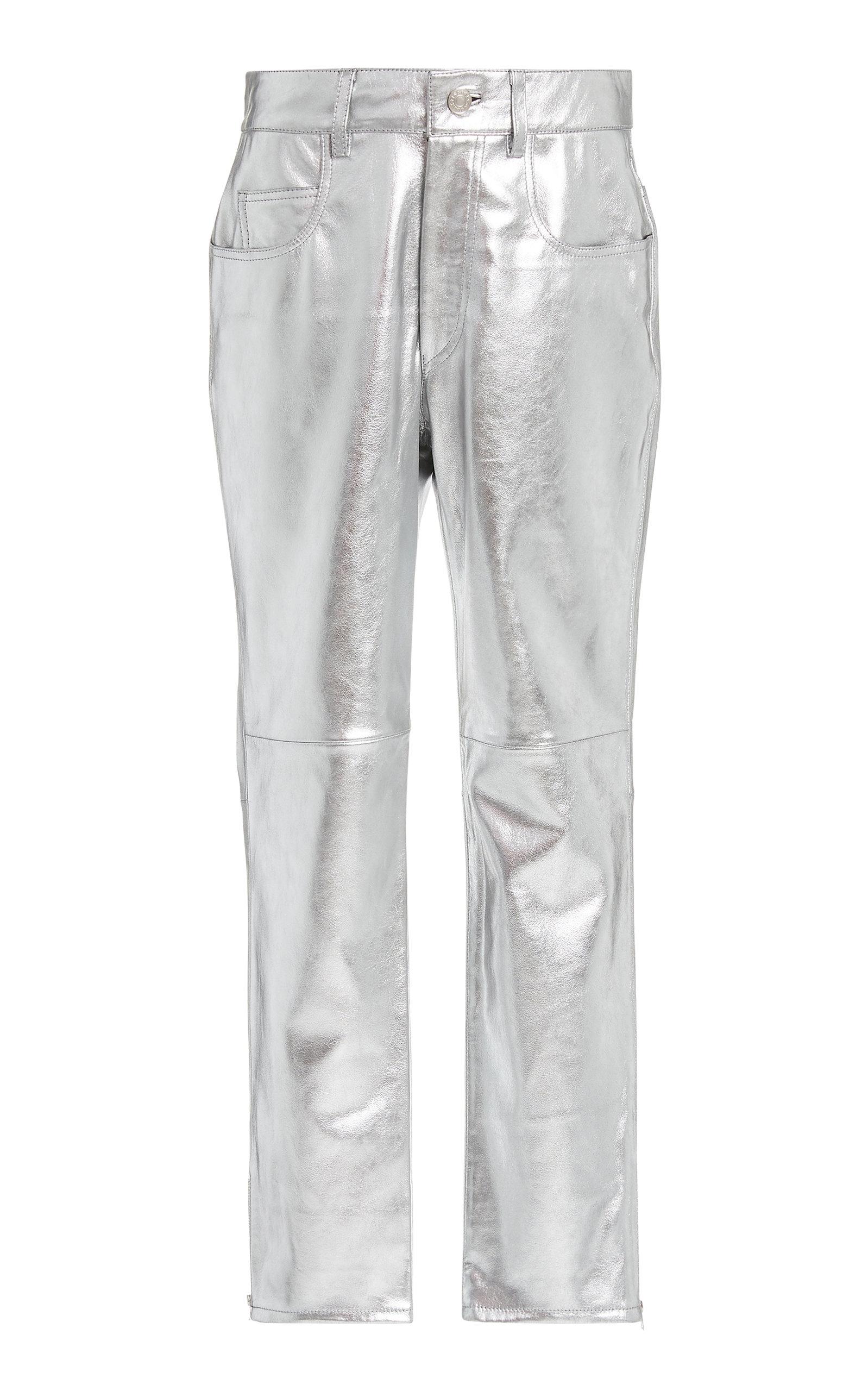 Étoile Isabel Marant Wayne Leather Skinny Pants in Metallic