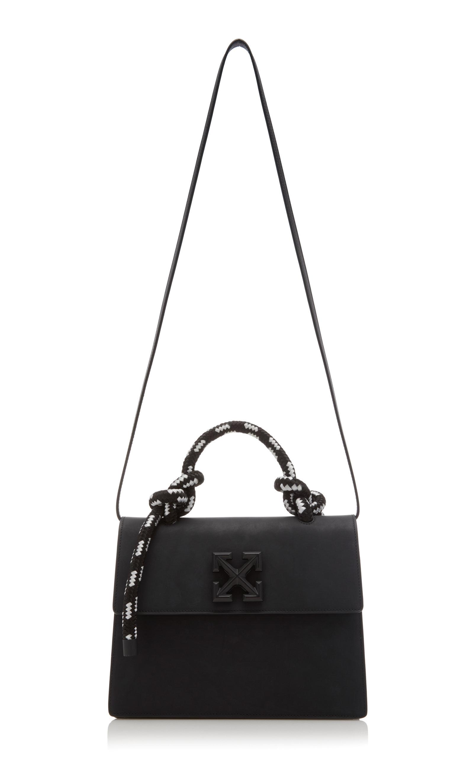 OFF-WHITE: Off White Gummy Jitney bag in matt rubberized leather with  emblem - Black