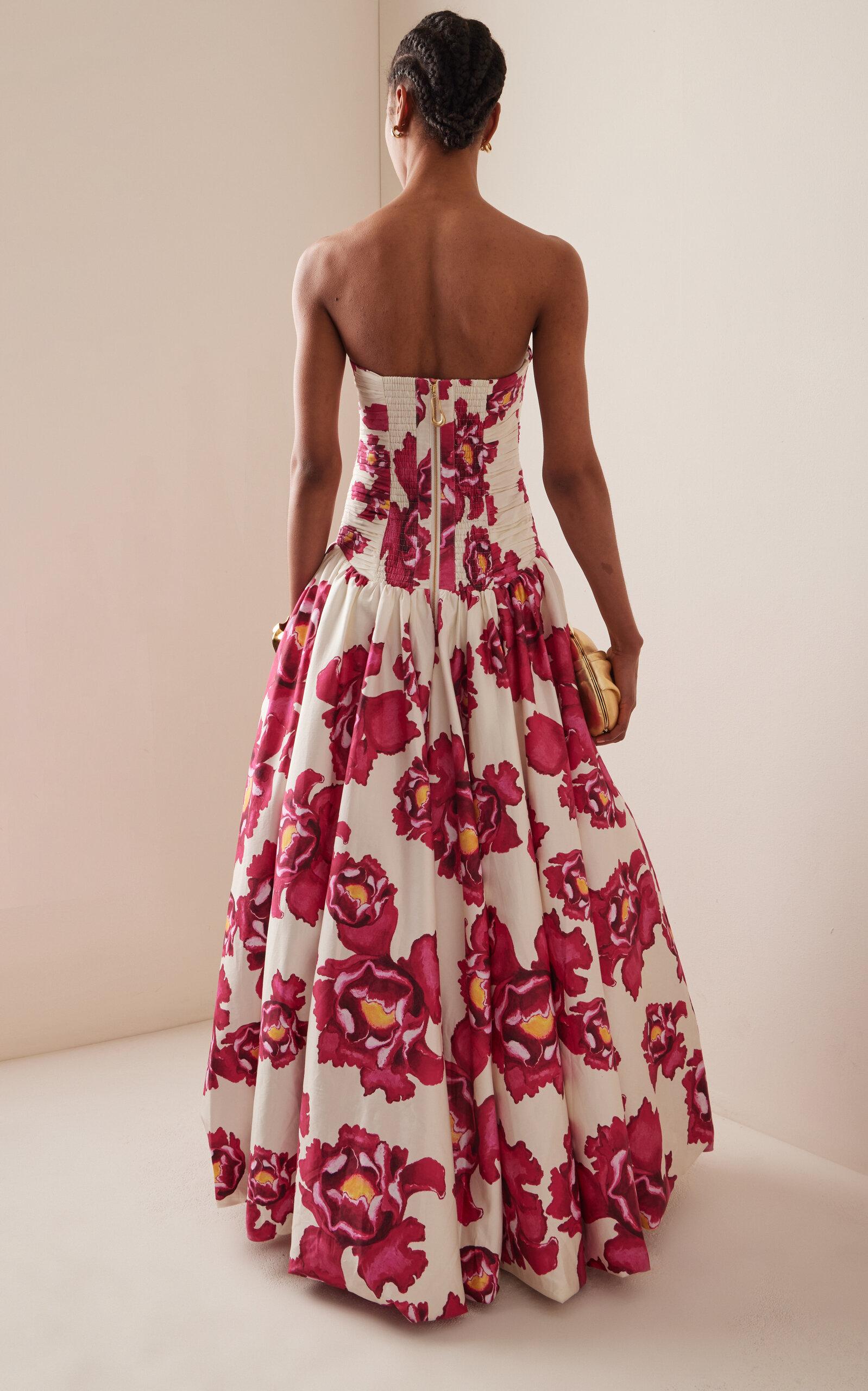 aje behold ruched floral cotton maxi dress As Seen On. Gaia Sgalia wears the Behold Maxi Dress. Available now online and in Aje stores.