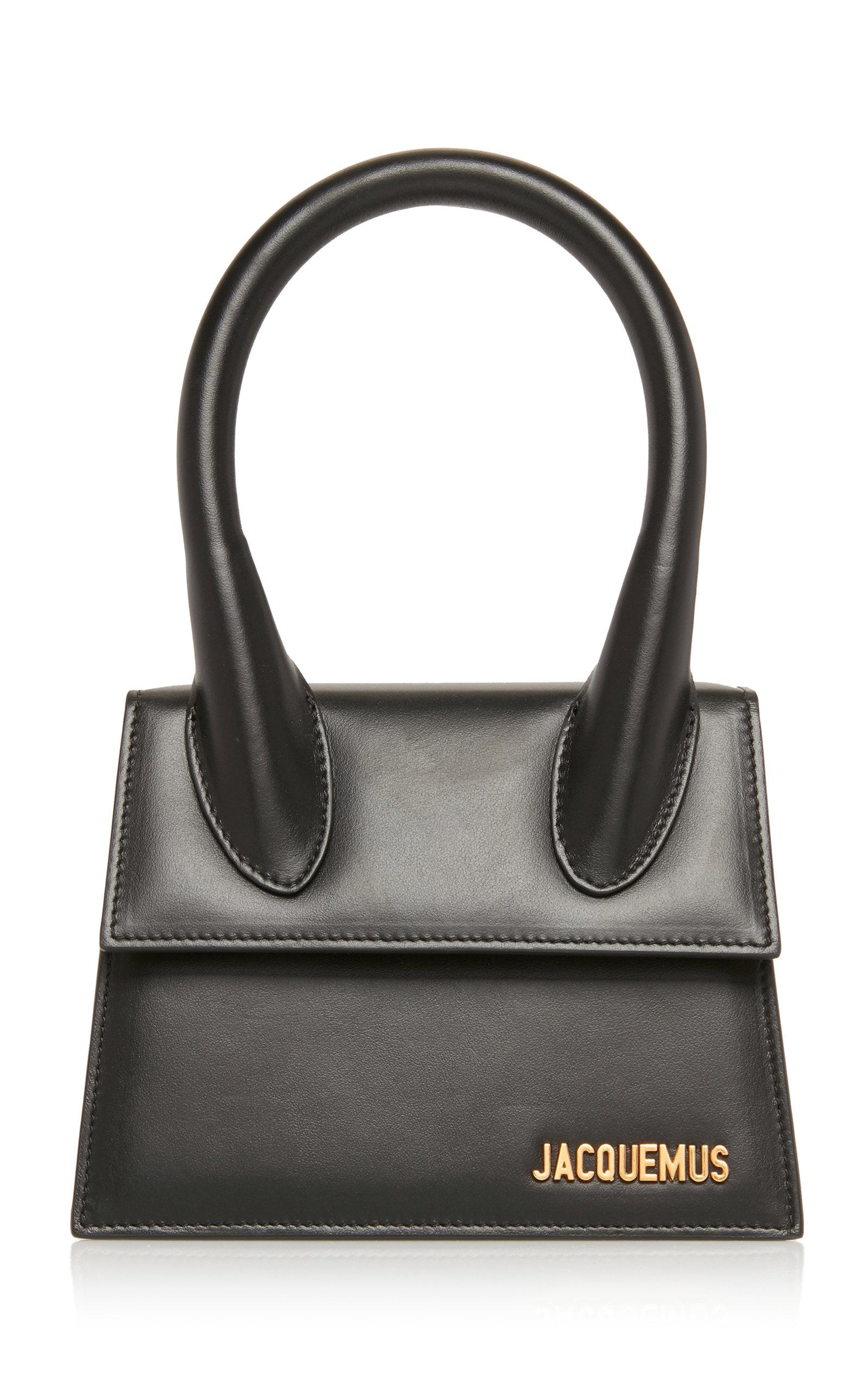 Jacquemus Le Chiquito Moyen Leather Top Handle Bag in Black - Lyst
