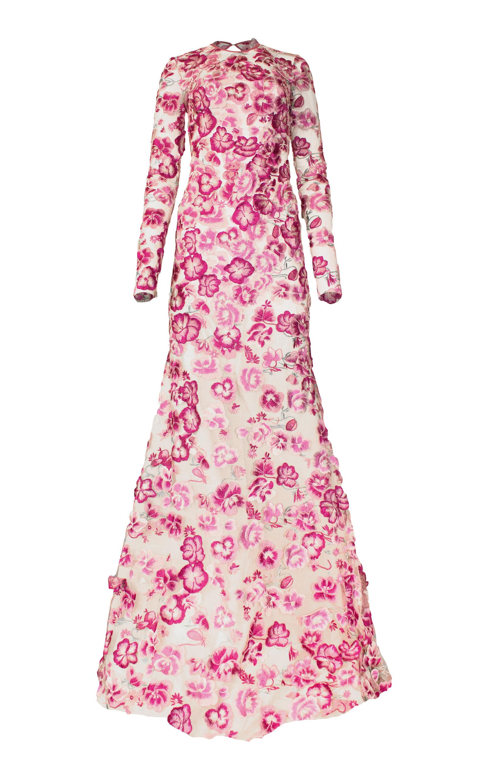 naeem khan pink dress Sleeveless Raffia Hem Dress