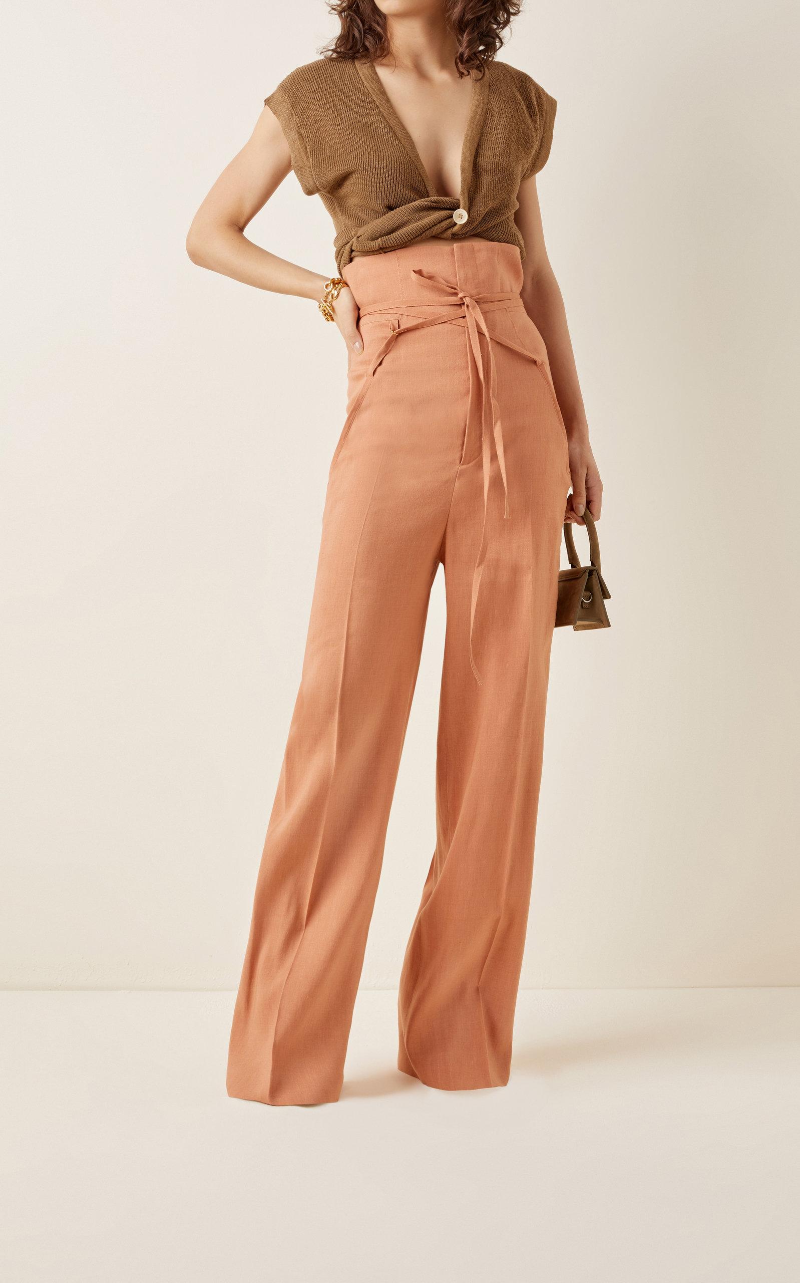 Jacquemus Wool Novio Belted High-rise 