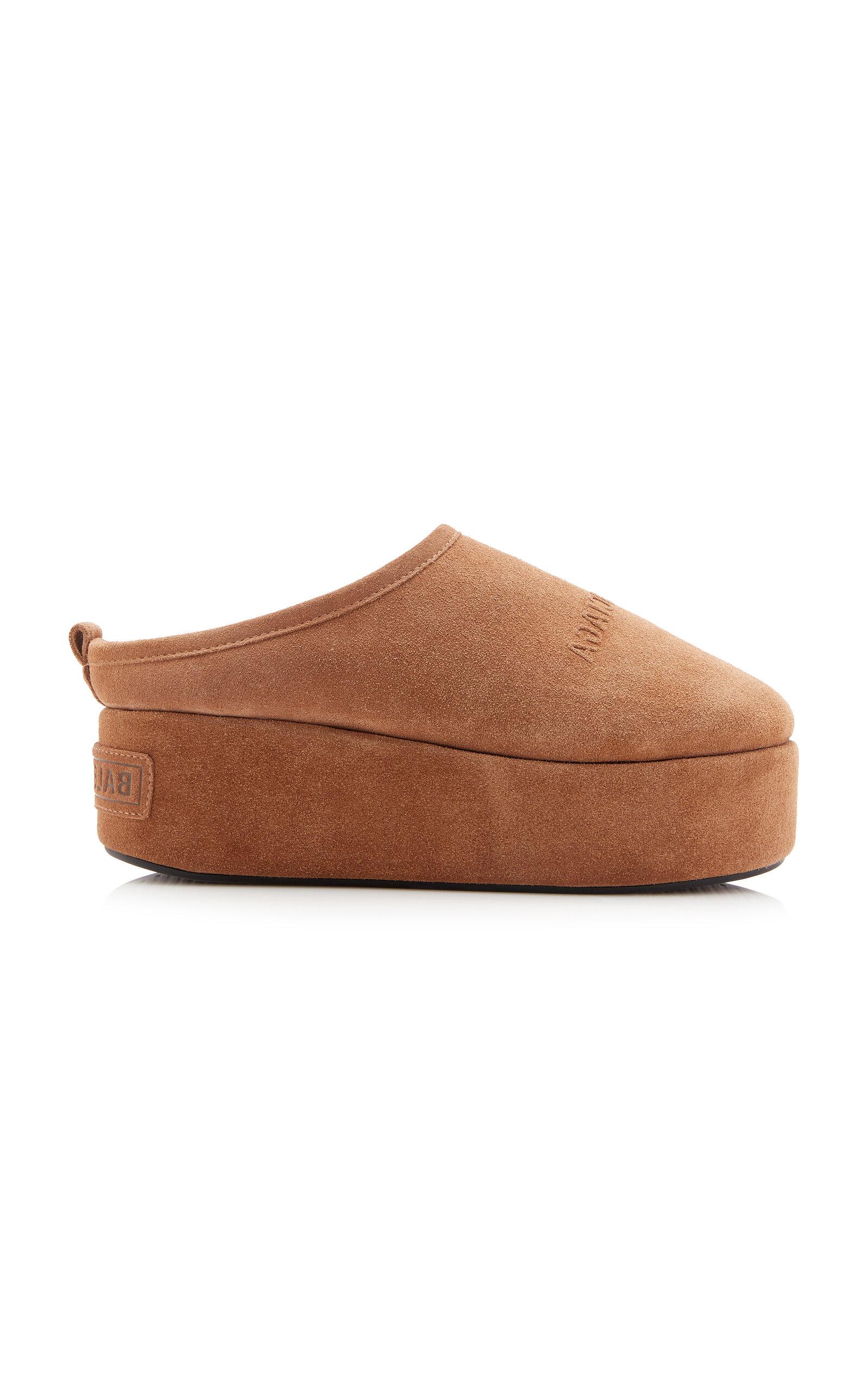 【関税&送料込】Balenciaga Camel Suede Sunday Slippers Balenciaga Sunday Suede Mules | Brown | FARFETCH
