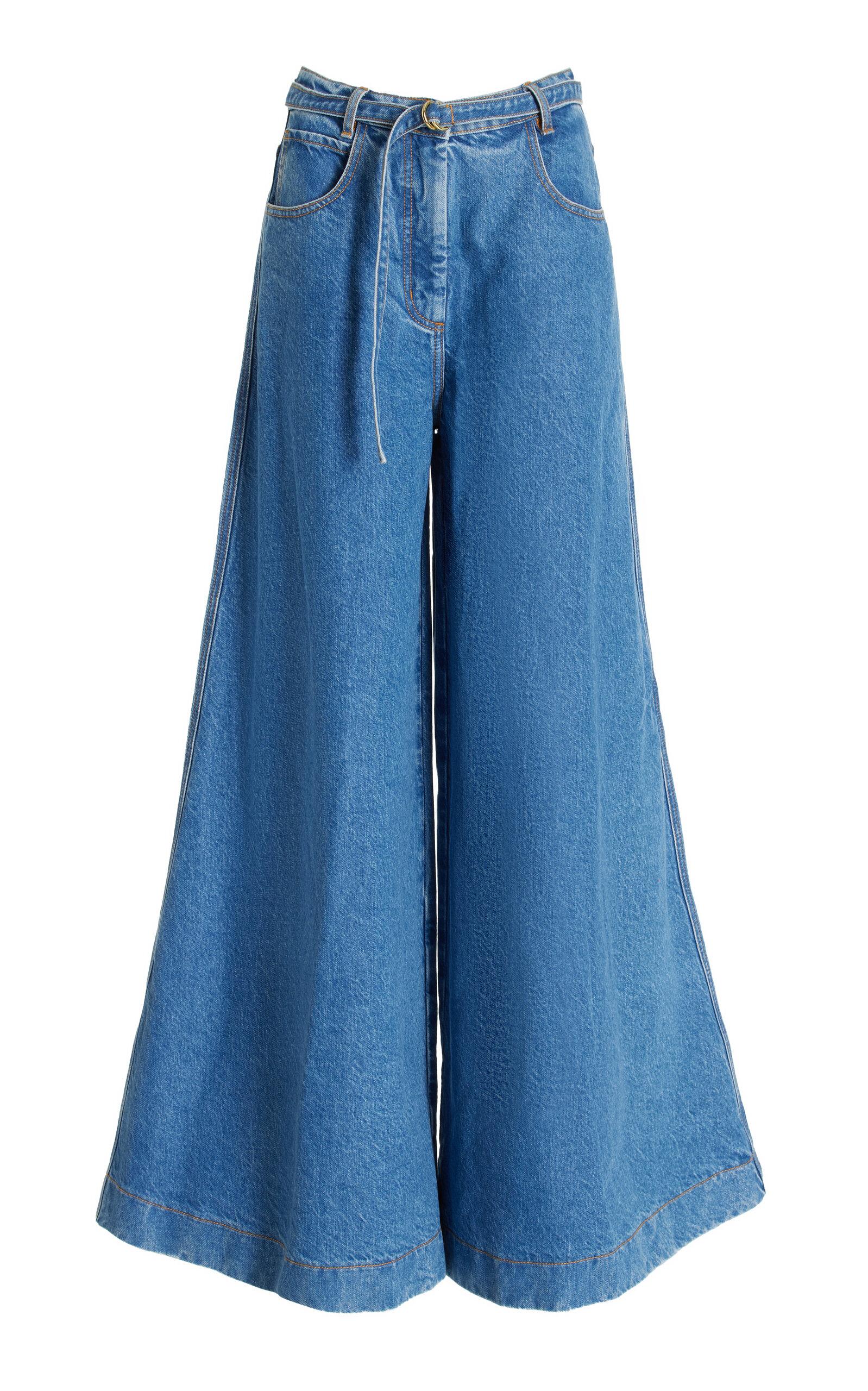 white christmas dresses KAREN WALKER / acid wash denim dress / s – archival main image 1