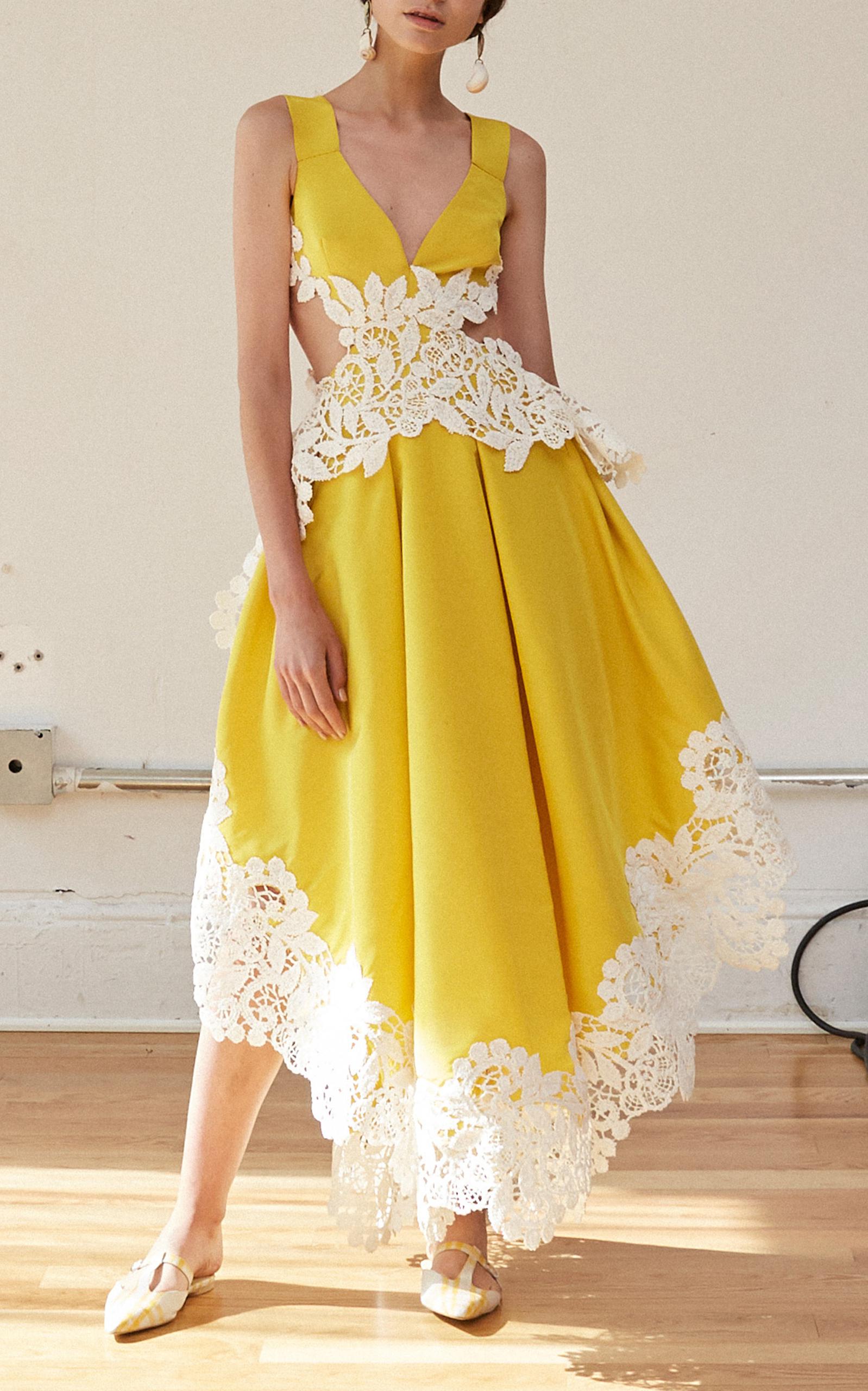 rosie assoulin yellow dress