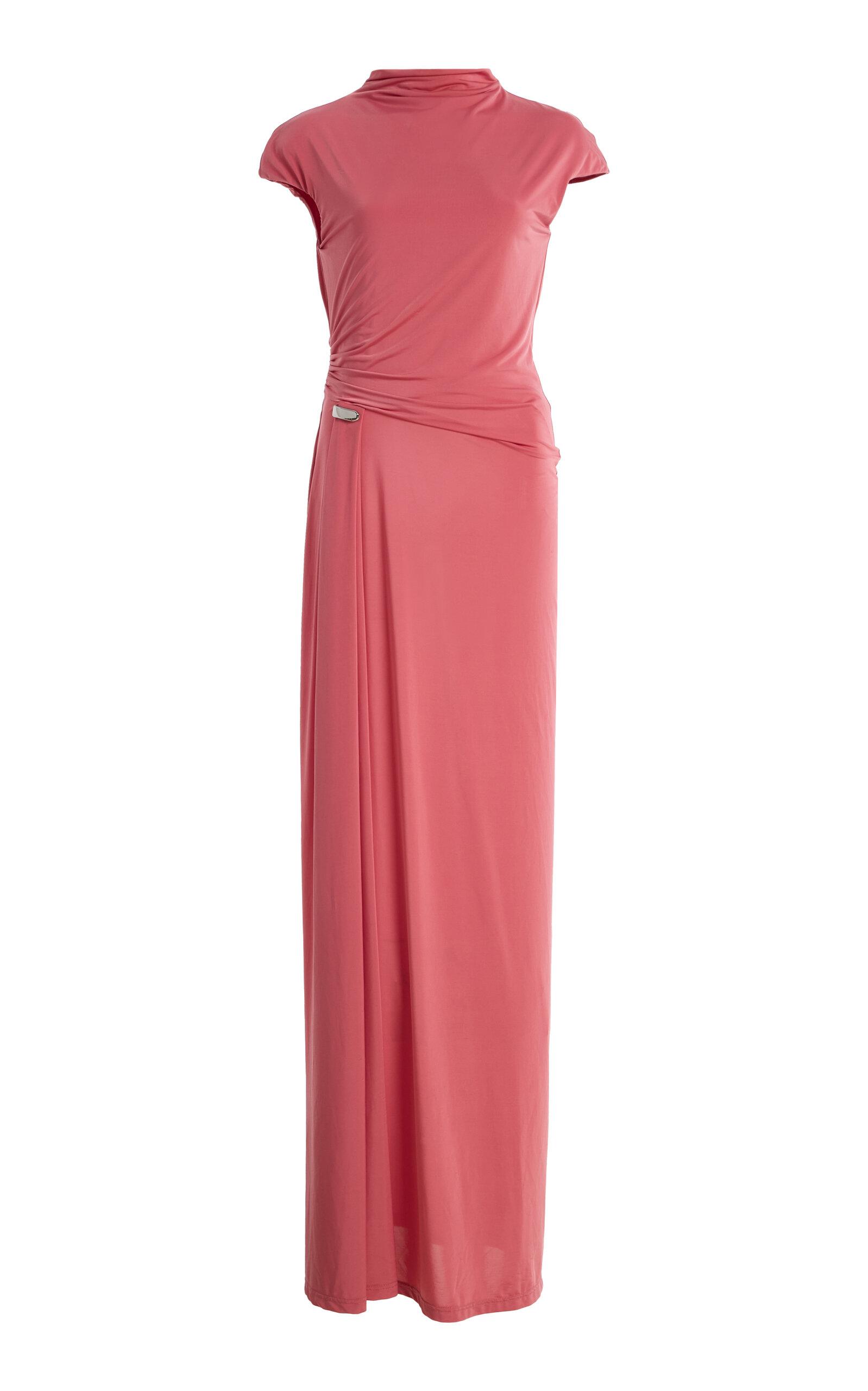 paris georgia event matte jersey nomi dress Basics Maxi in Red Elemental manahou