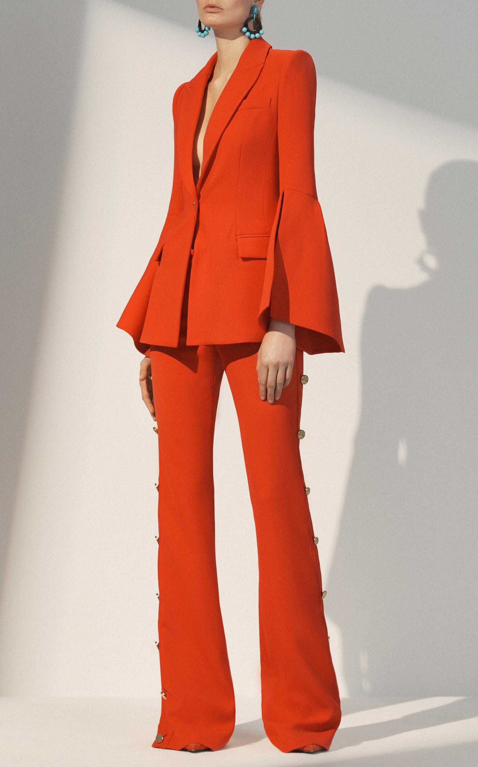 bell sleeve suit jacket