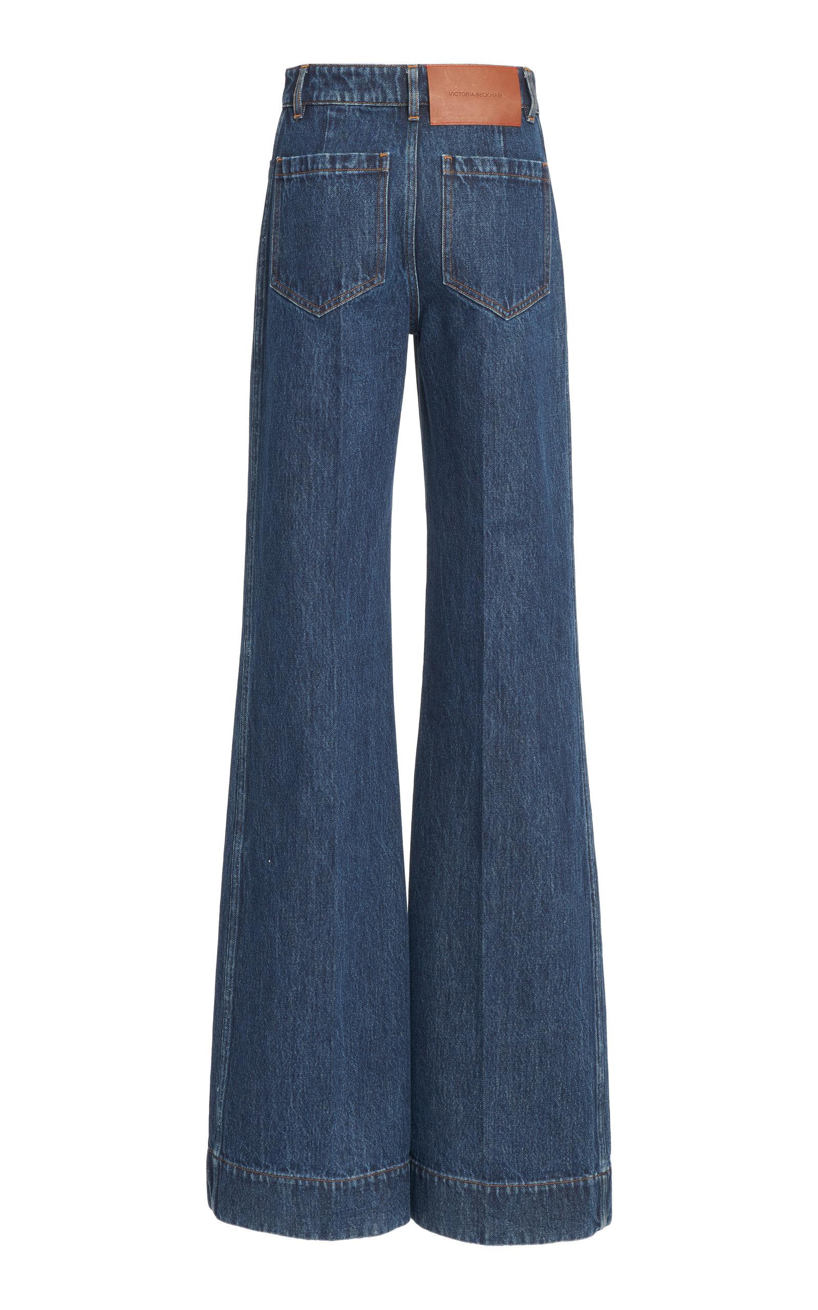 Victoria Beckham Alina Rigid Flared Jeans in Blue | Lyst