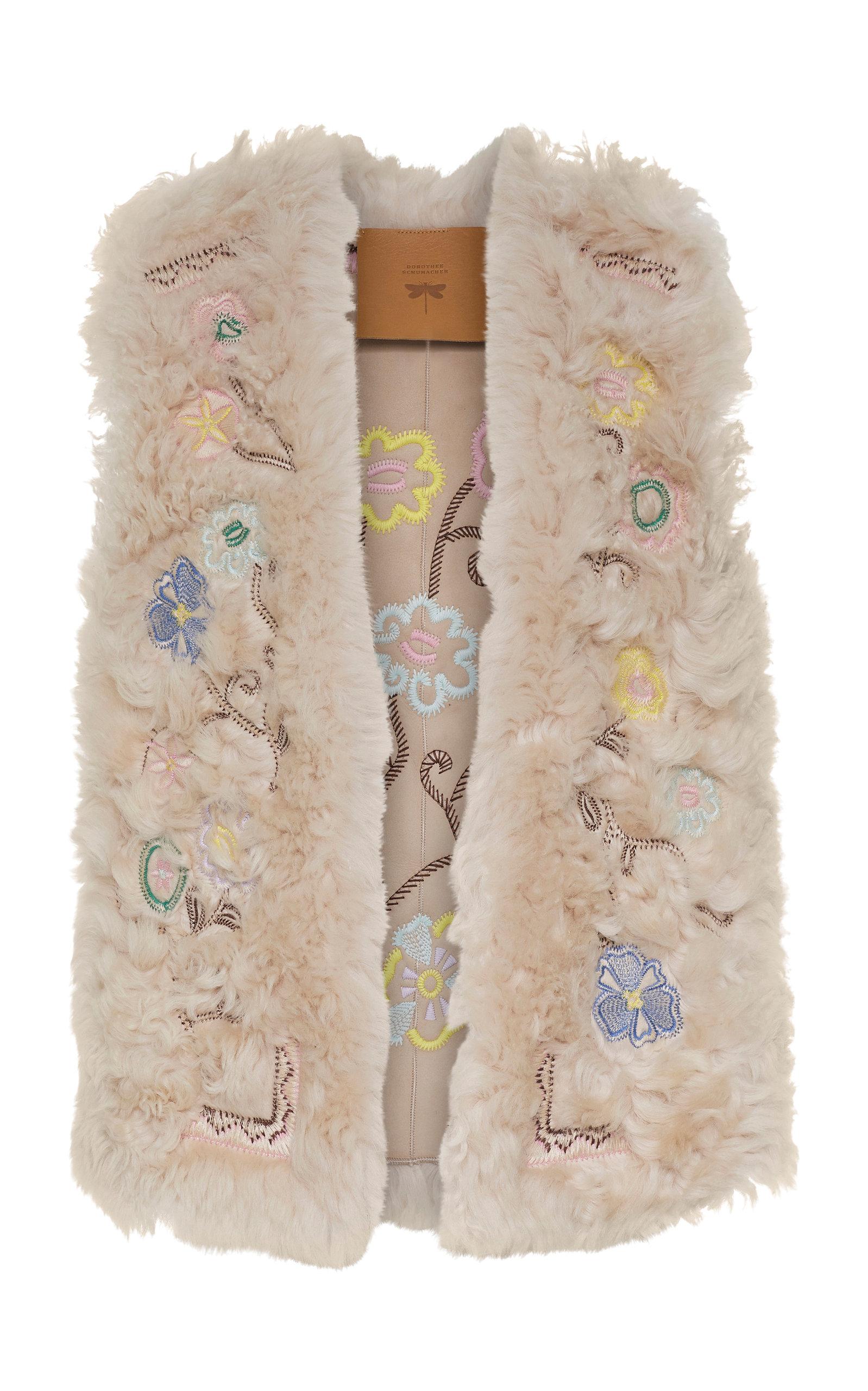 Dorothee Schumacher Embroidered Softness Fur Vest | Lyst Canada