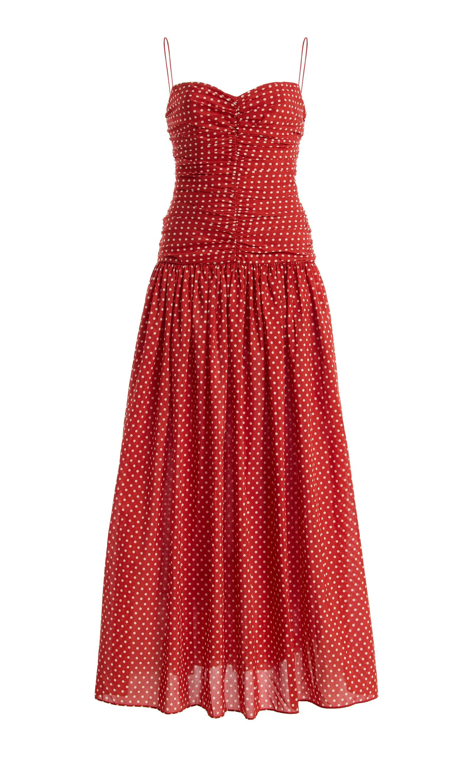 matteau gathered drop-waist organic cotton maxi dress Matteau - Gathered Drop Waist Dress