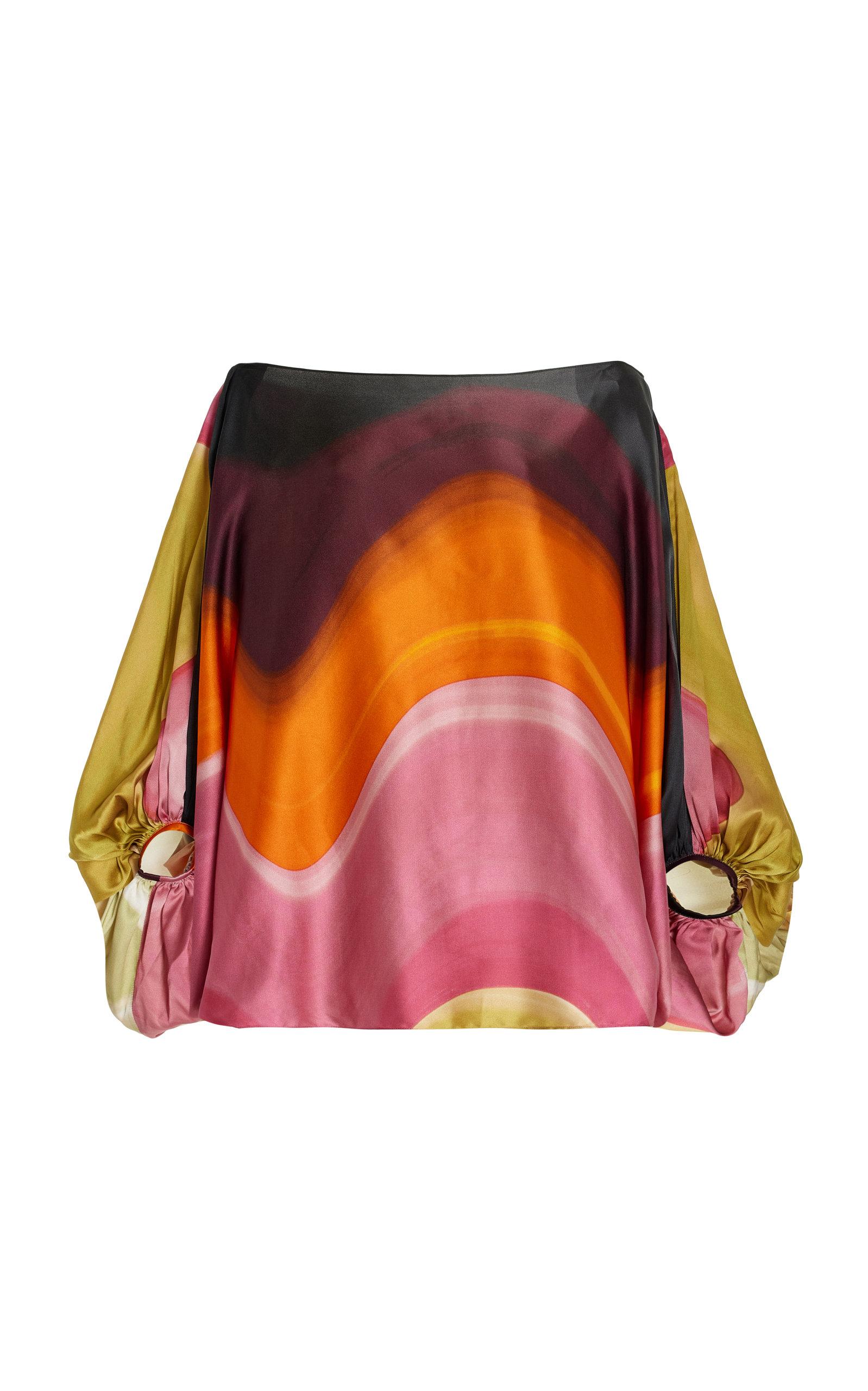 Silvia Tcherassi Aimar graphic-print silk blouse - White