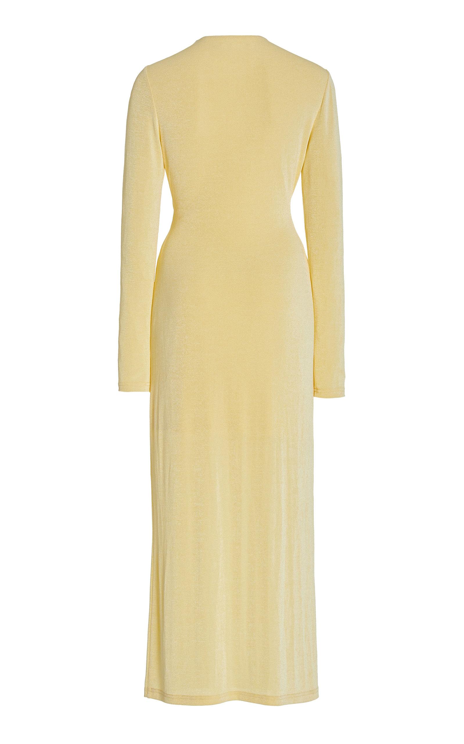 Significant Other Monza Cutout Jersey Midi Dress in Yellow | Lyst