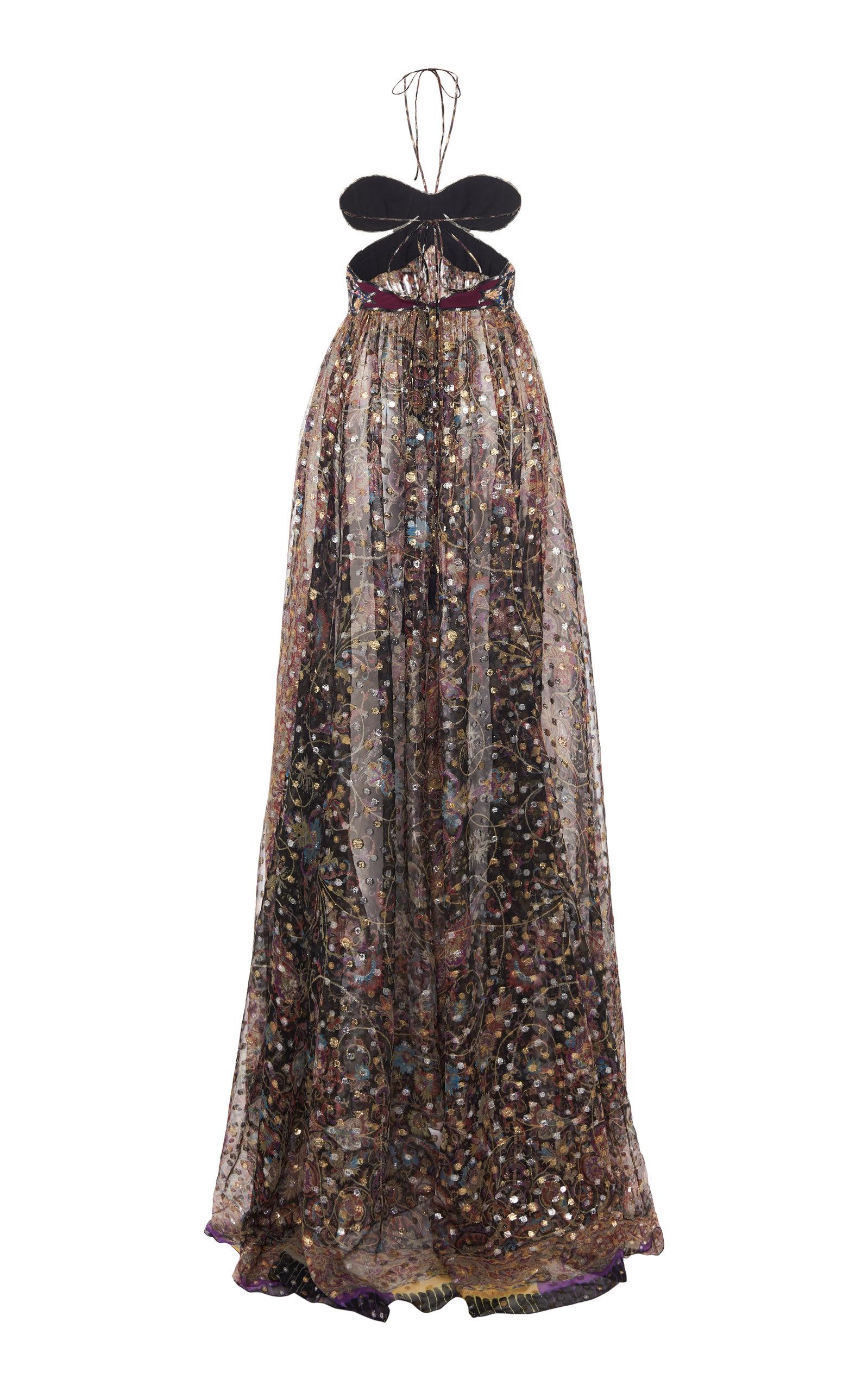 関税込【ETRO】Printed halterneck silk beach dress Printed halterneck silk beach dress in multicoloured - Etro