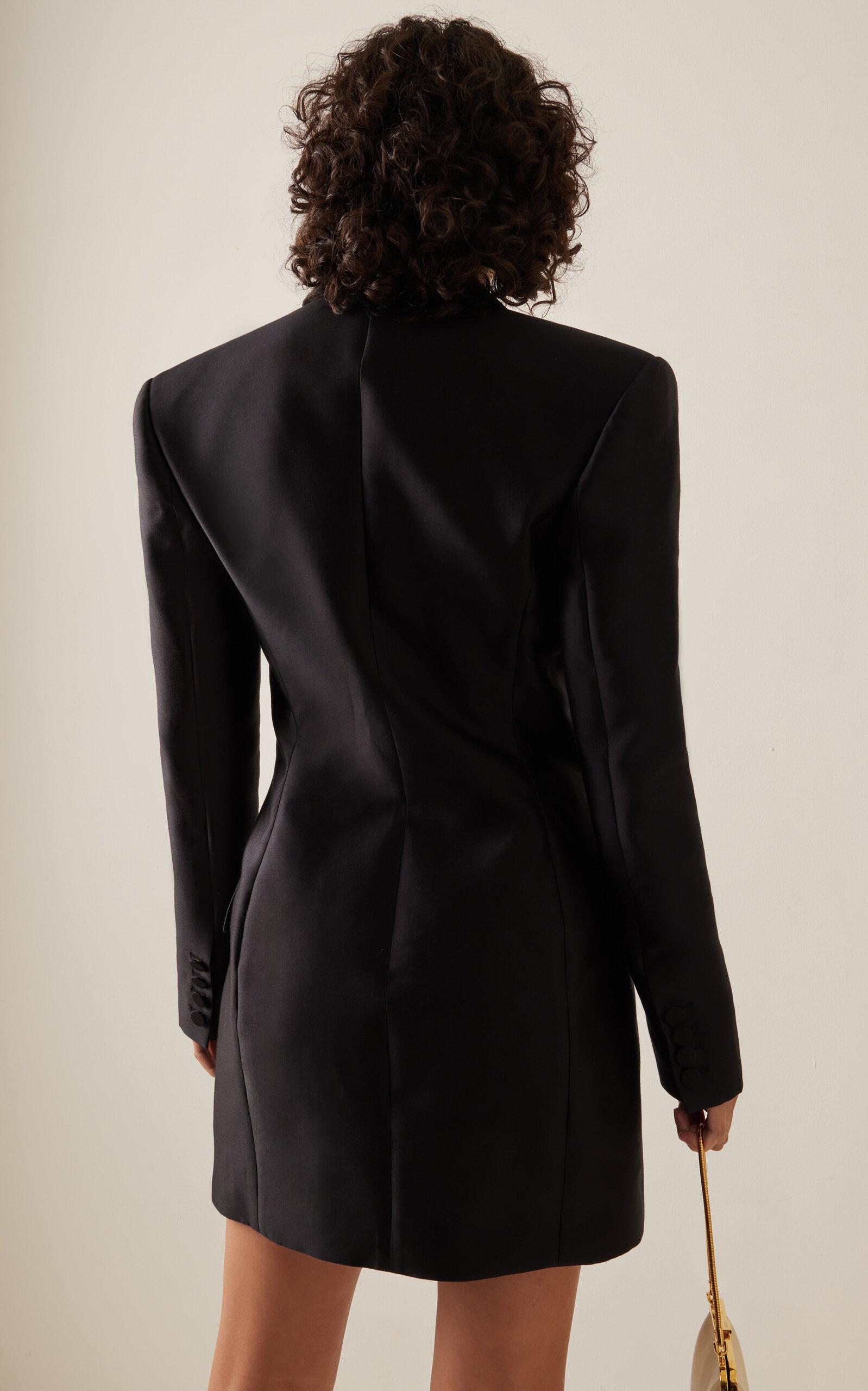 Zimmermann Matchmaker Wool-silk Tuxedo Dress in Black | Lyst Zimmermann Matchmaker Wool-silk Tuxedo Dress in Black | Lyst