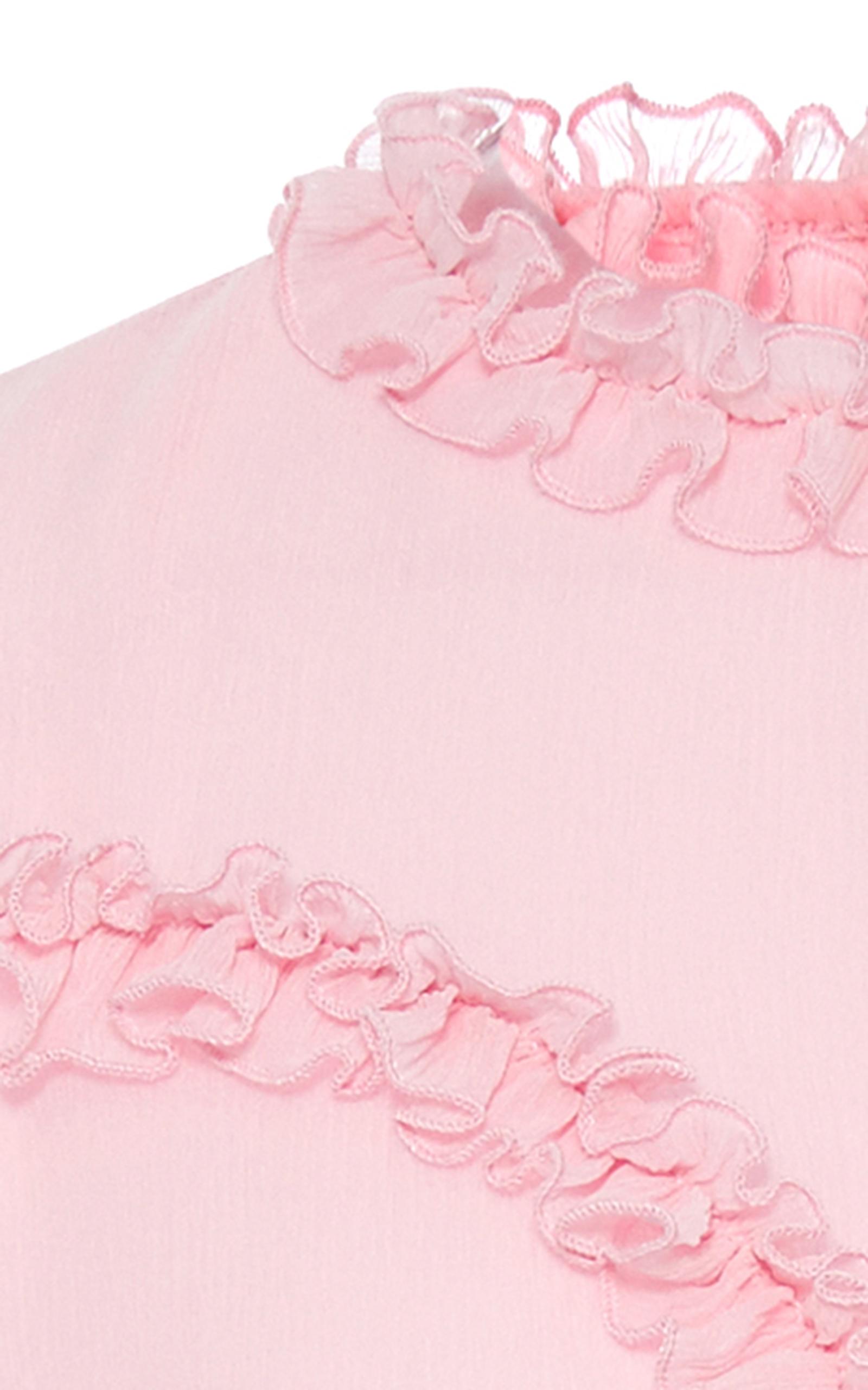 Ulla Johnson Silk Ruffled Pegeen Dress in Pink - Lyst