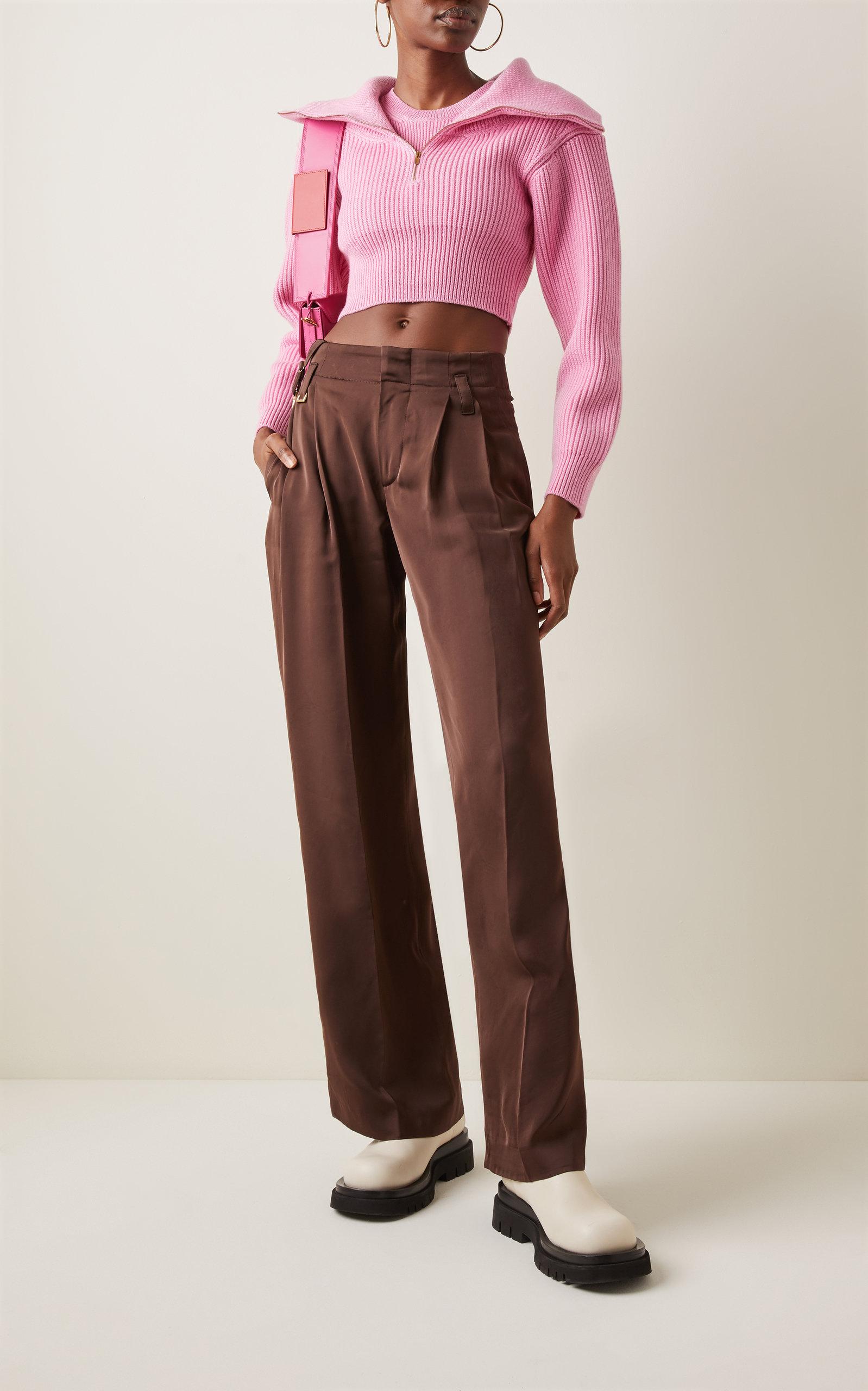High-rise Crepe Wide-leg Pants 