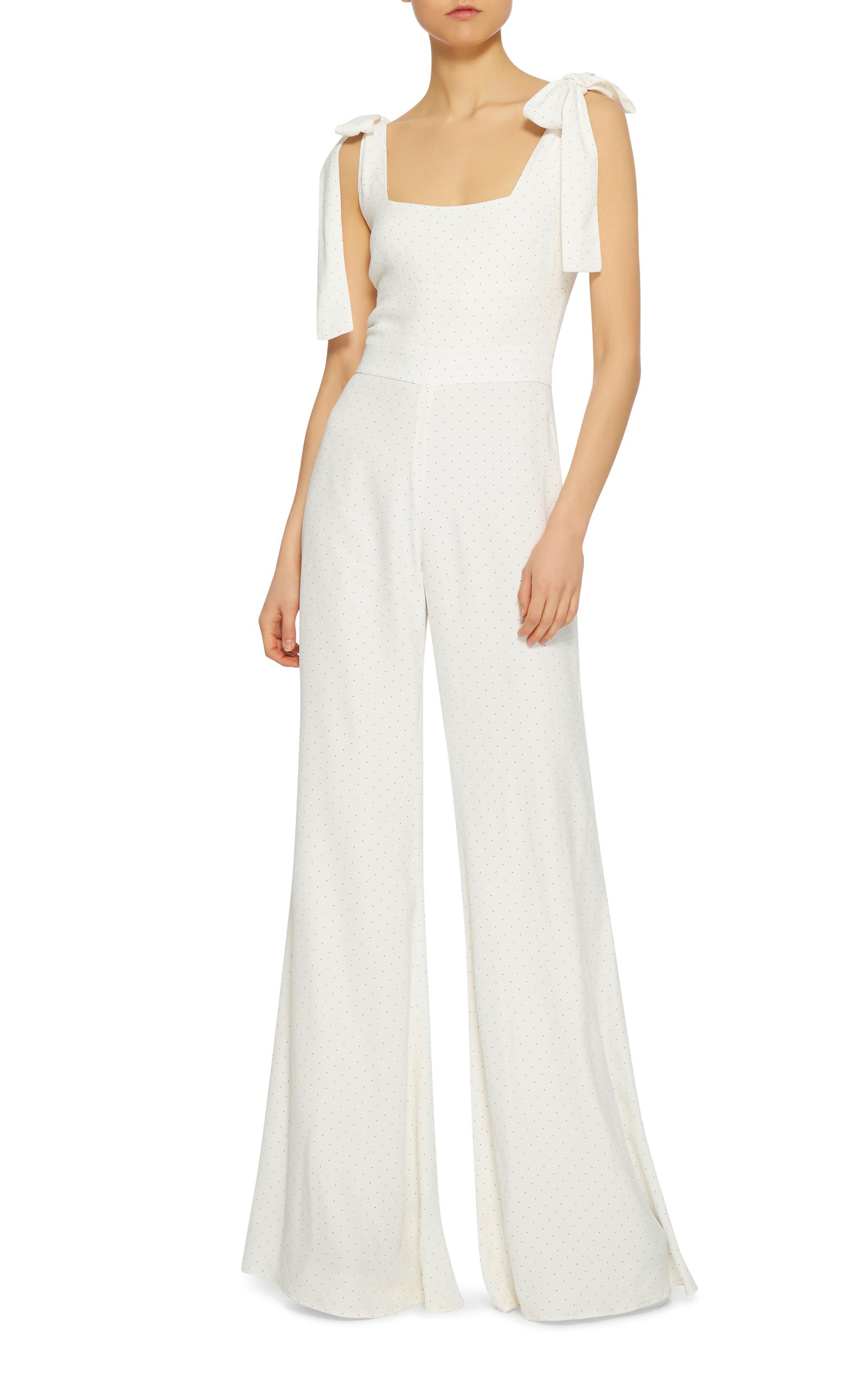 Alexis Synthetic Lincoln Bow Jumpsuit in White - Lyst
