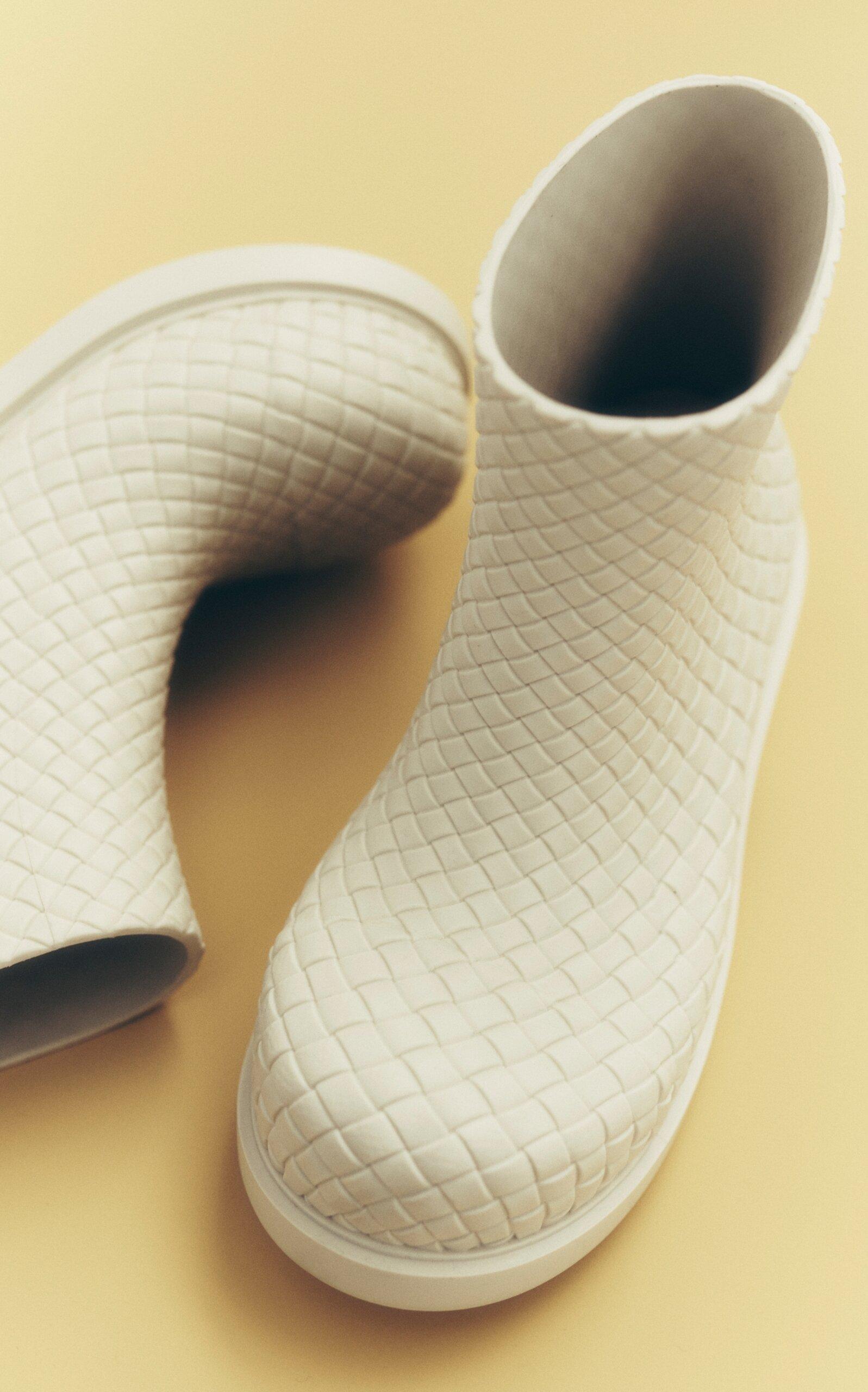 Bottega Veneta Fireman Rubber Ankle Boots in Natural | Lyst