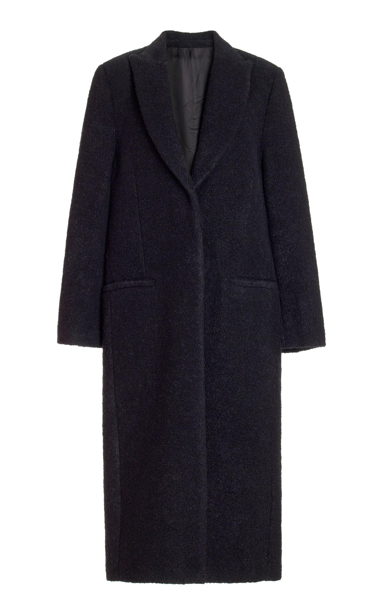 Totême Bouclé Wool-blend Coat in Blue | Lyst UK