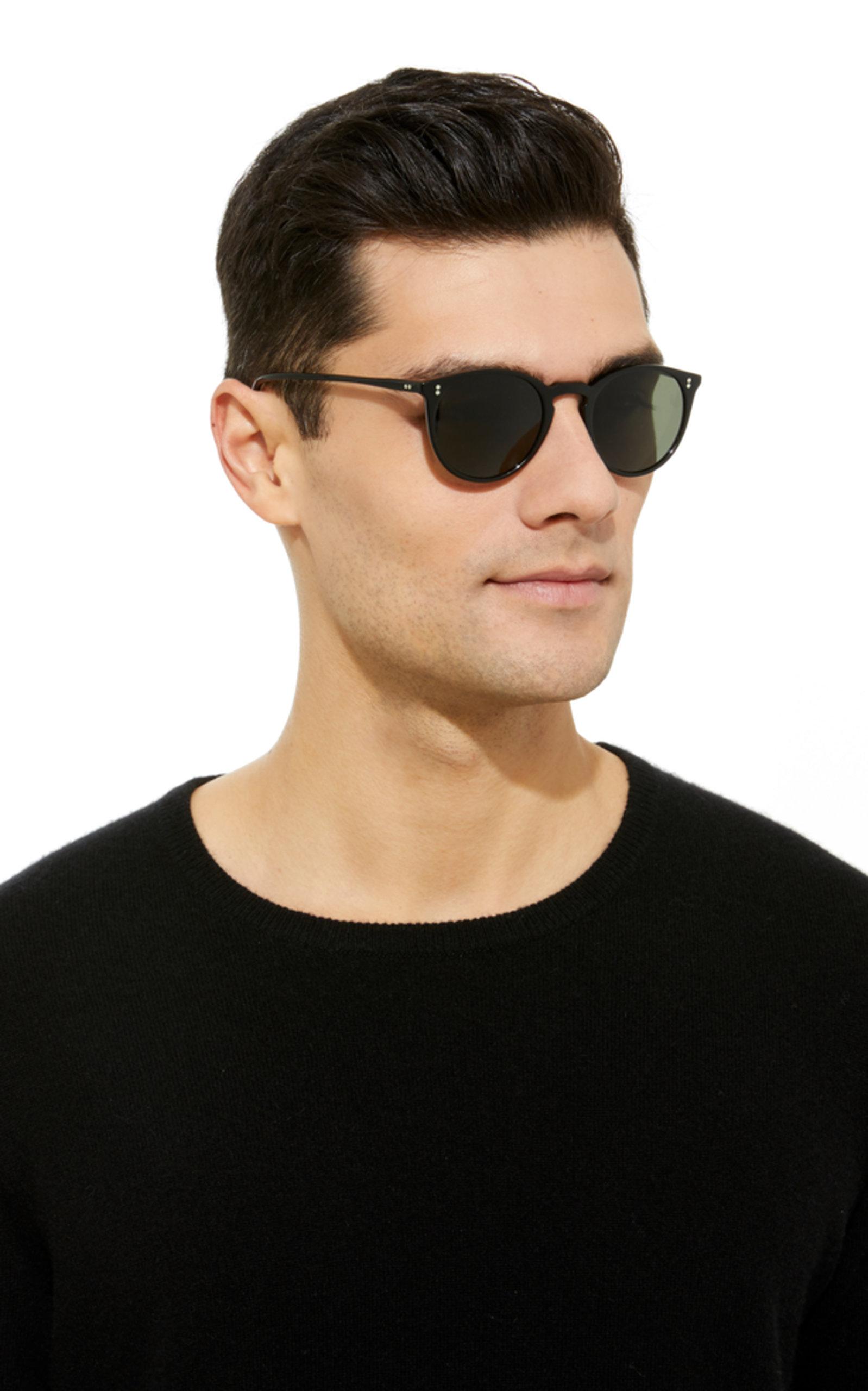 Oliver Peoples Fairmont Round Sunglasses in Black for Men | Lyst