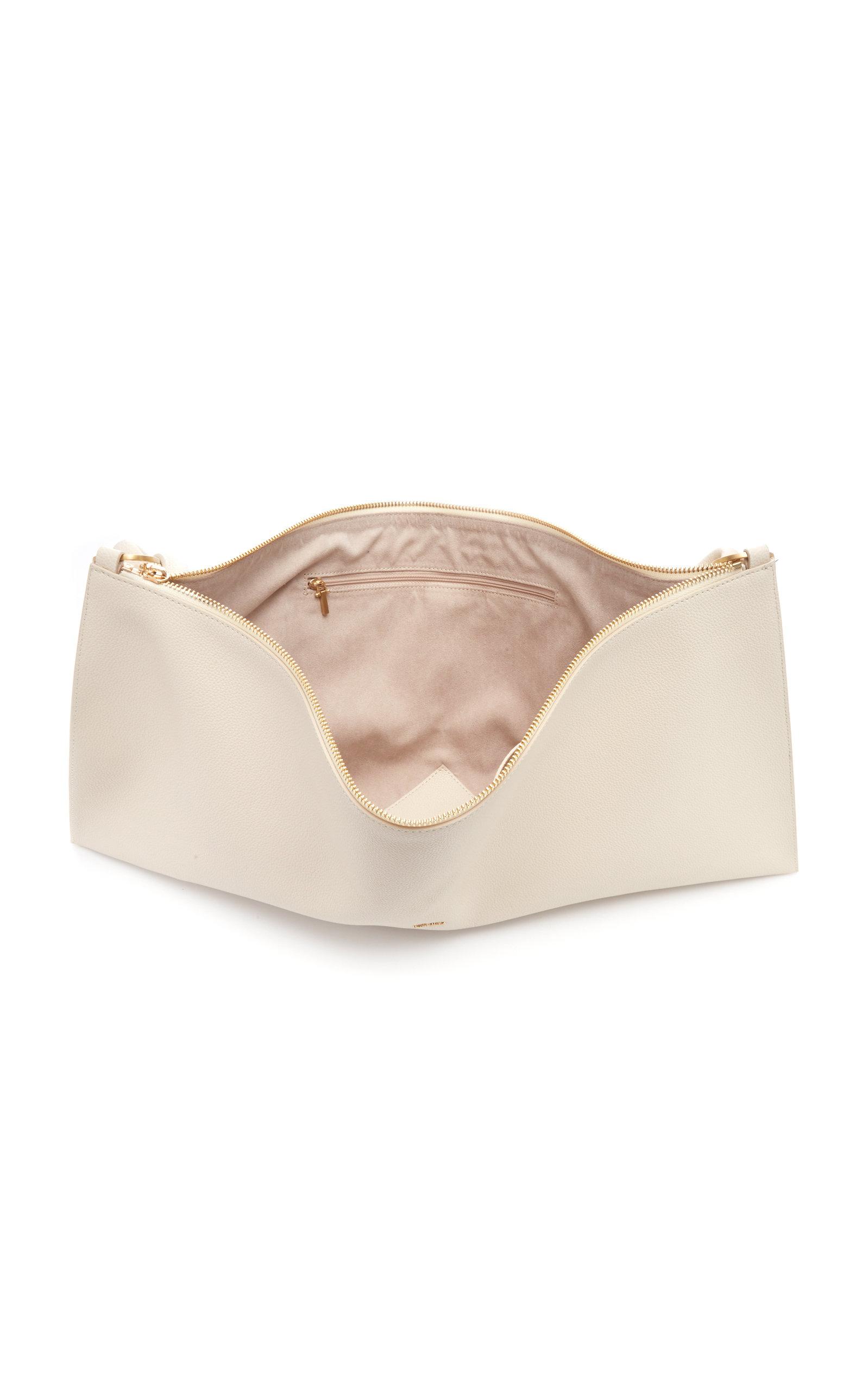 Cult Gaia Hera Oversized Leather Shoulder Bag in White | Lyst