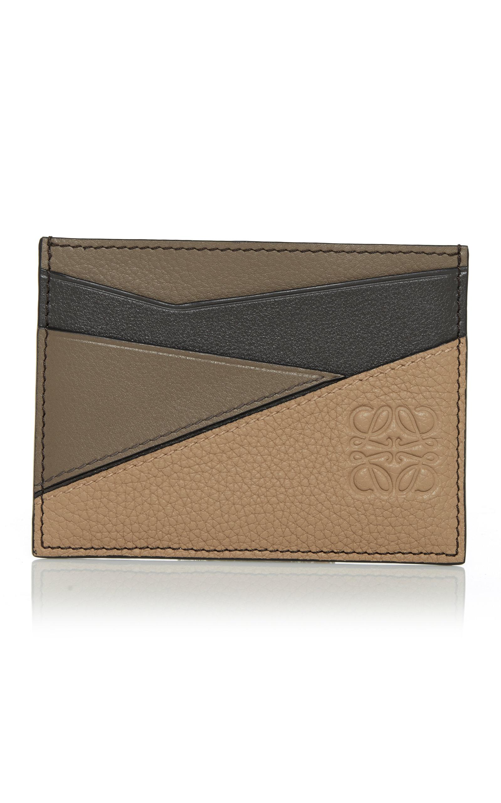 Loewe Puzzle Leather Cardholder in Brown for Men - Lyst
