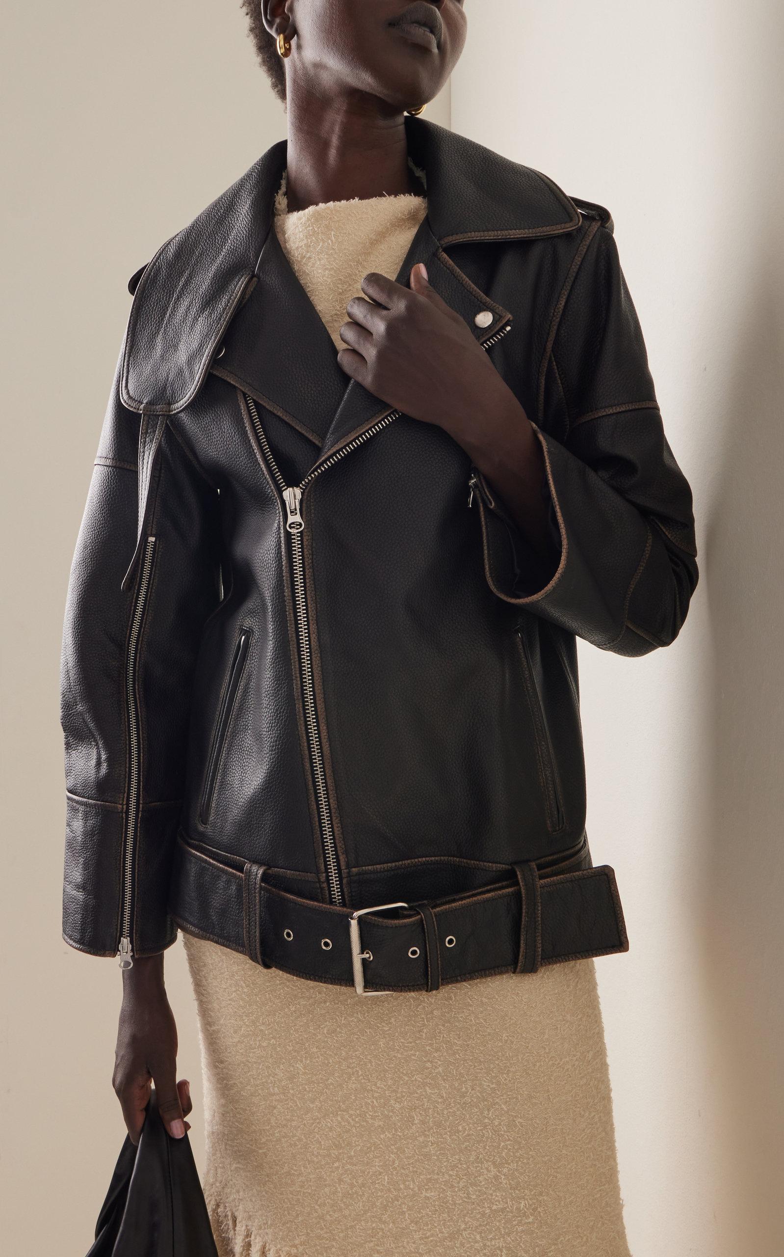 By Malene Birger Beatrisse Leather Biker Jacket in Black for Men