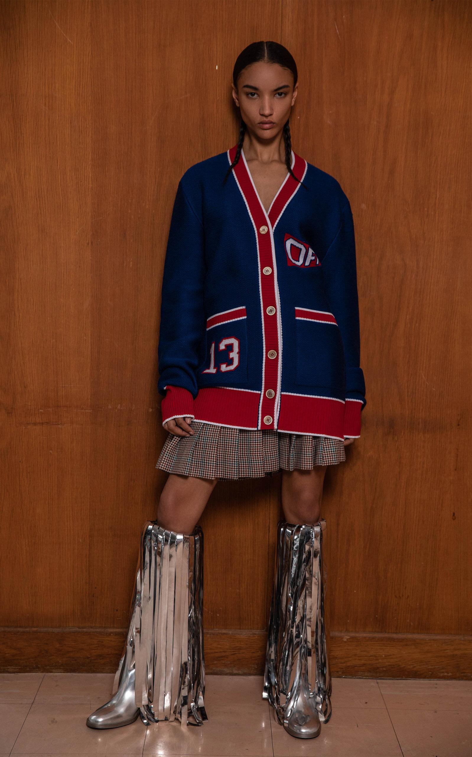 off white flag cardigan