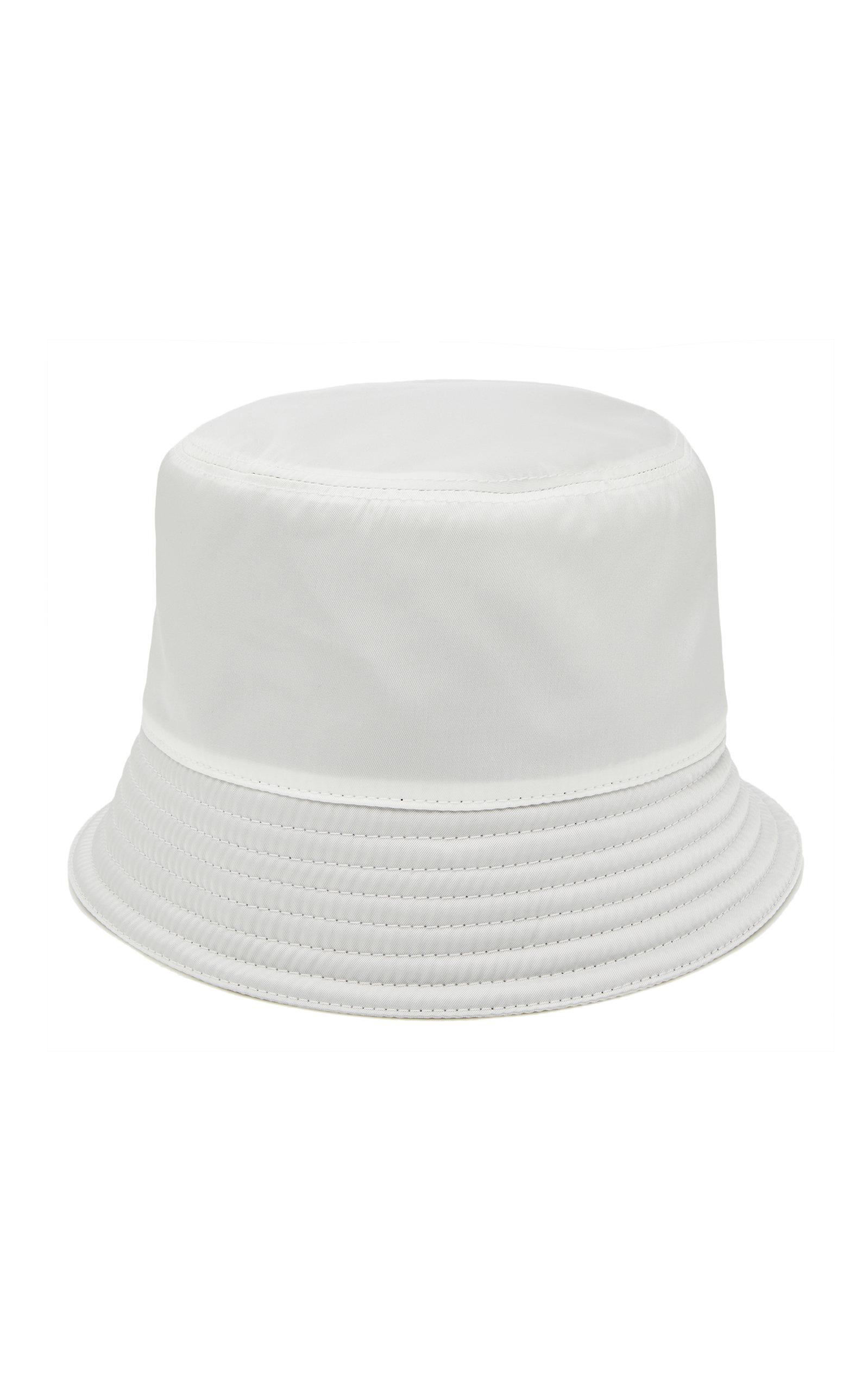 Prada Synthetic Logo-appliquéd Nylon Bucket Hat in White for Men - Lyst
