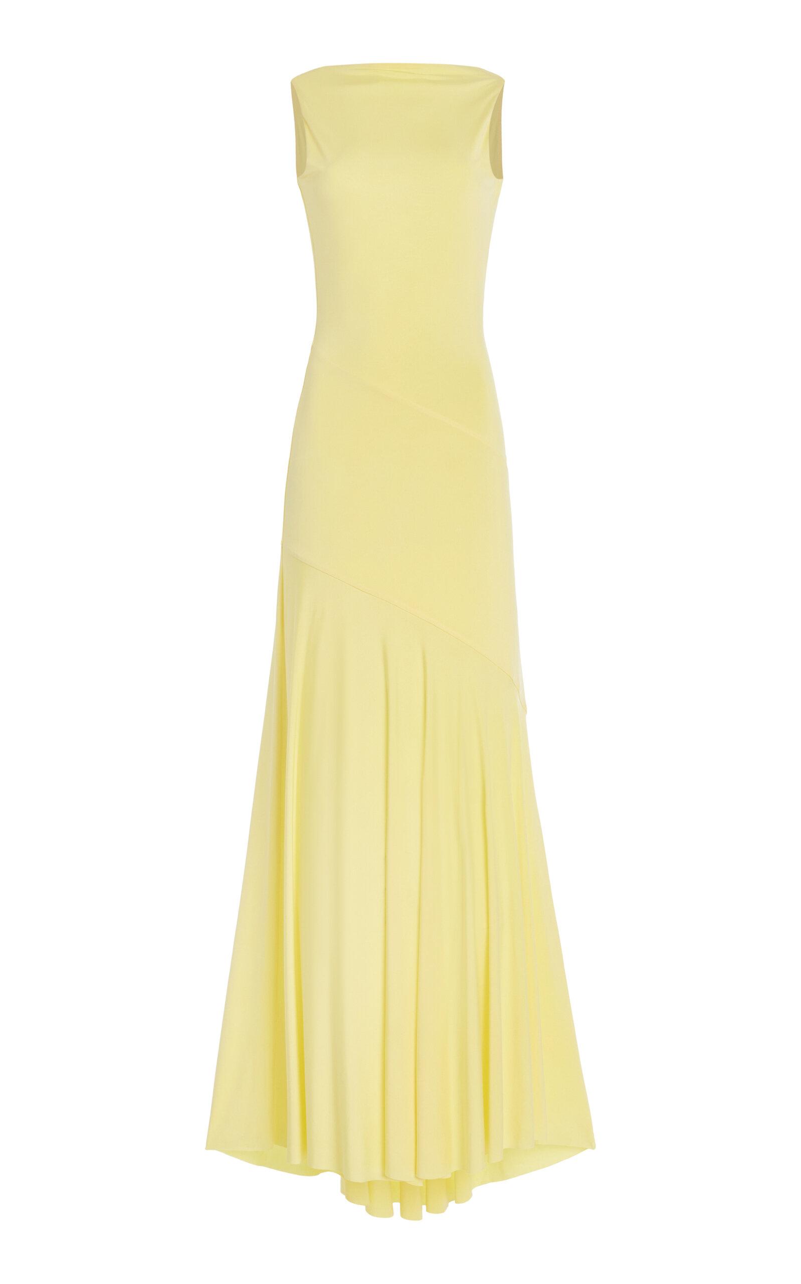 chinese dress ladies Lexington Draped Shoulder Criss-Cross Back Maxi Dress Oyster Selfie Leslie