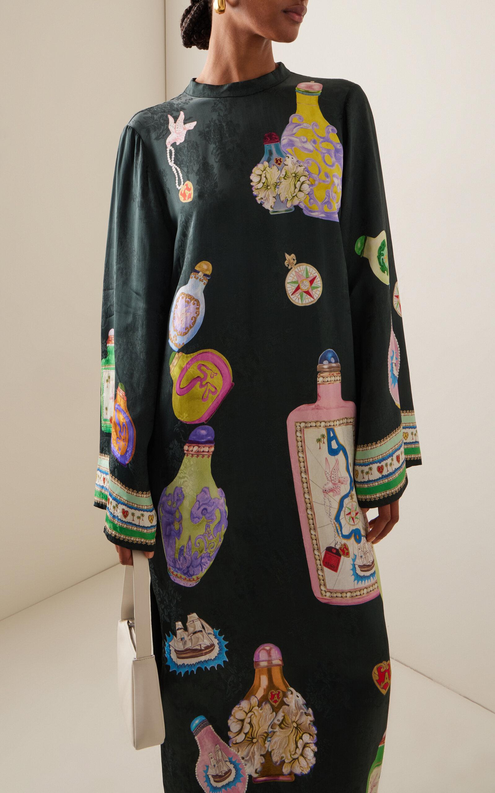 knee length dresses for ladies ALEMAIS Maxi Midi Dress Floral Multi main image 0