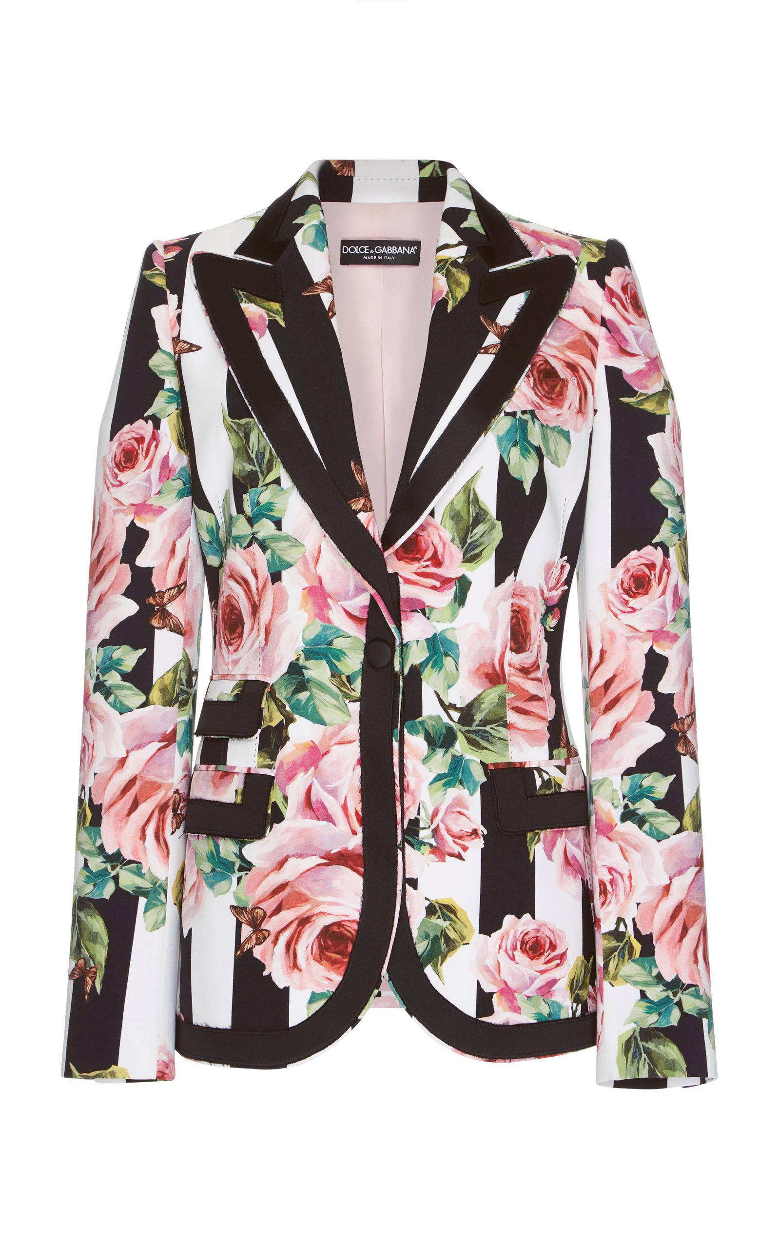 Dolce & Gabbana Floralprinted Blazer Lyst
