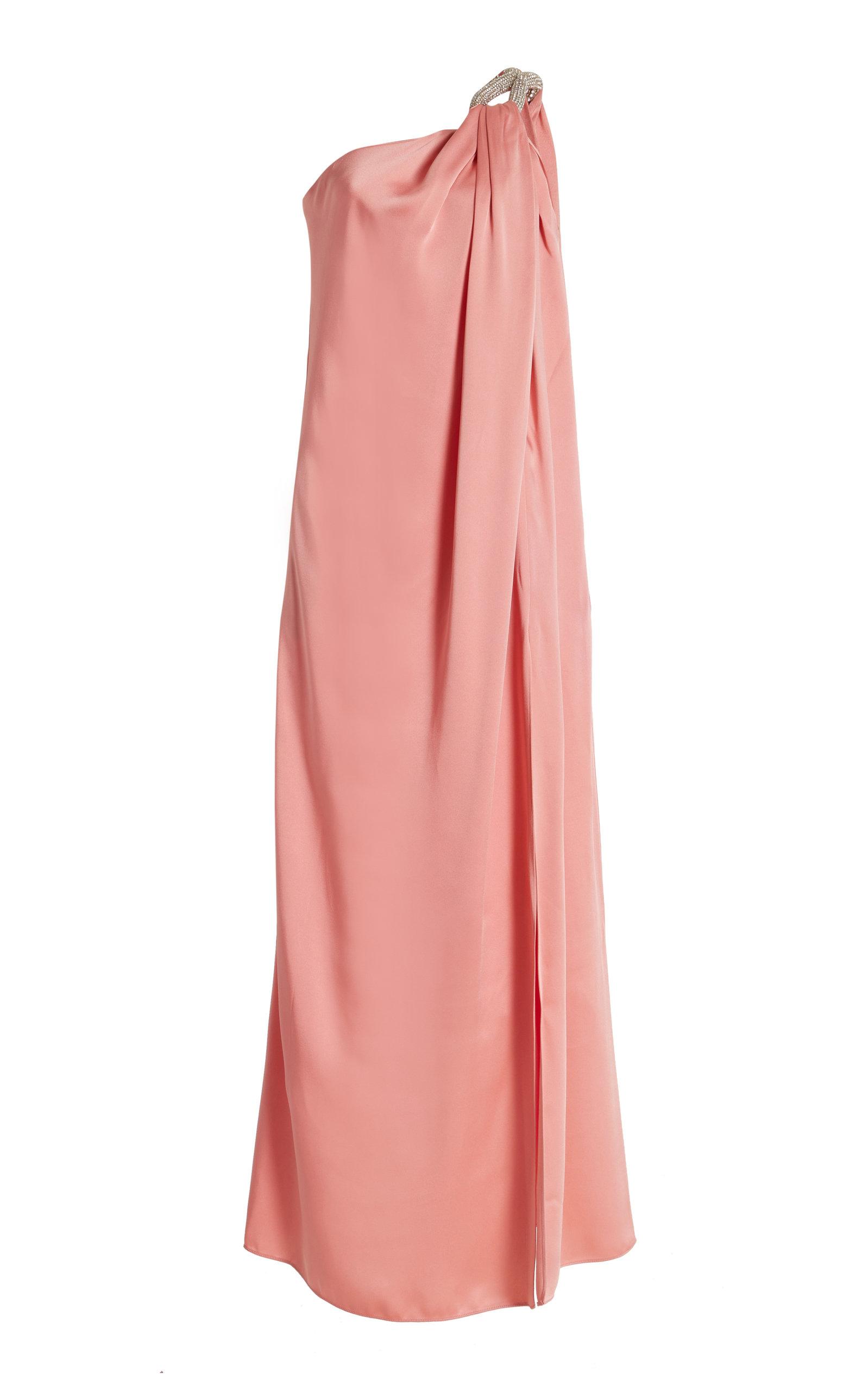 ワンピース Stella McCartney Skin pink satin dress (6A01213AU309 9905) Stella McCartney One-shoulder Satin Gown in Pink | Lyst