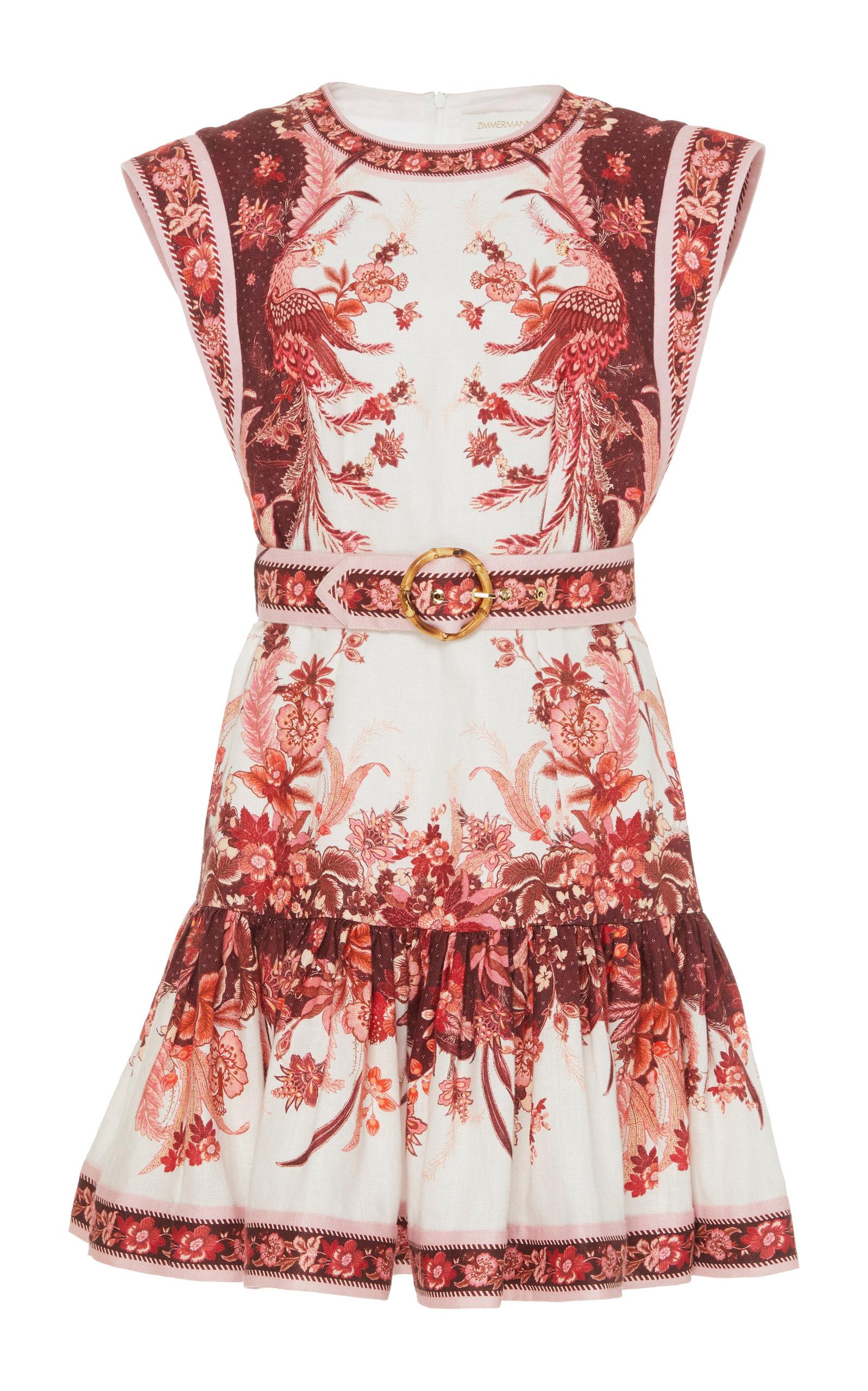 Zimmermann red floral dress cheap