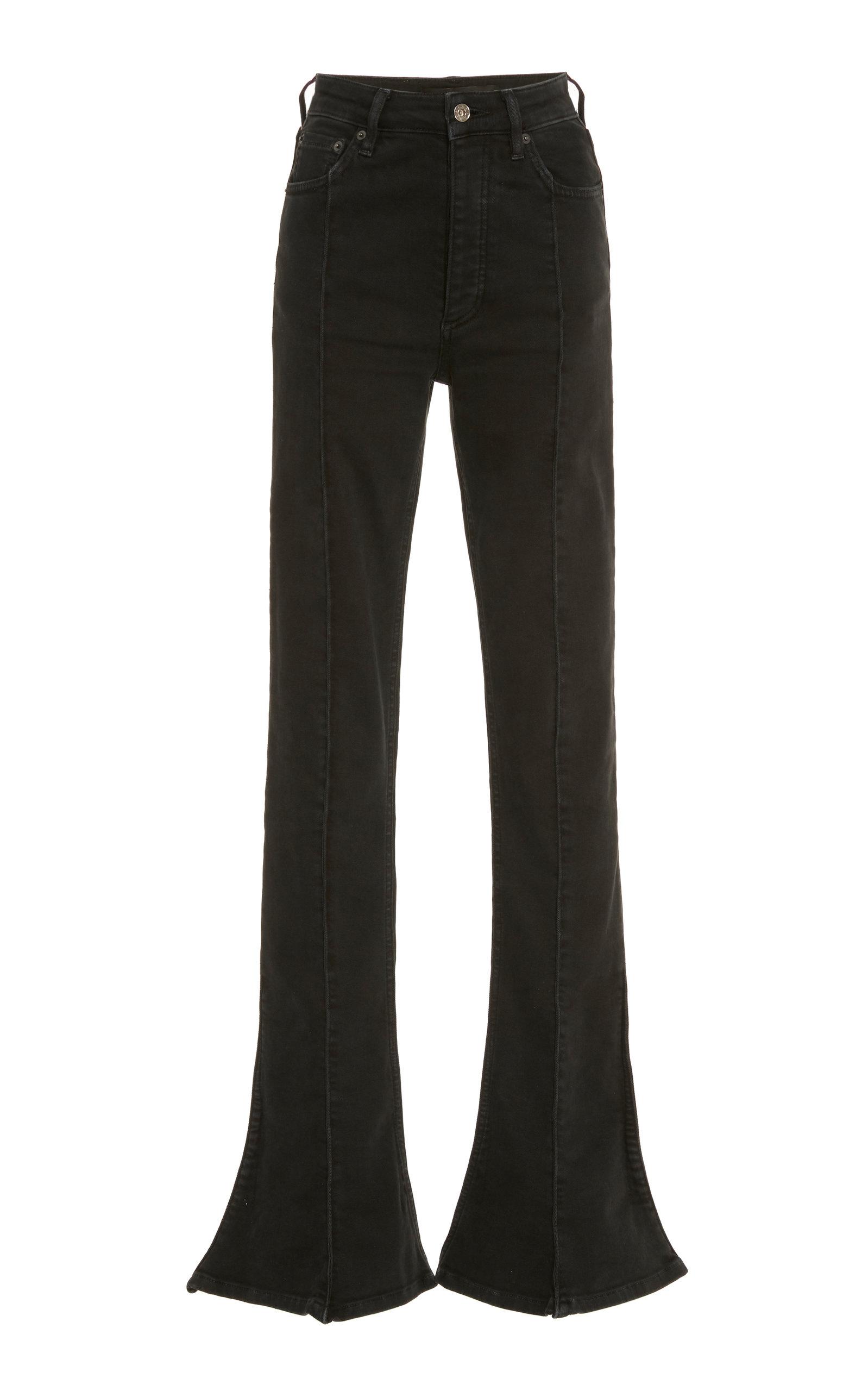 Y. Project Denim High-rise Stretch Trumpet Jeans in Black - Lyst