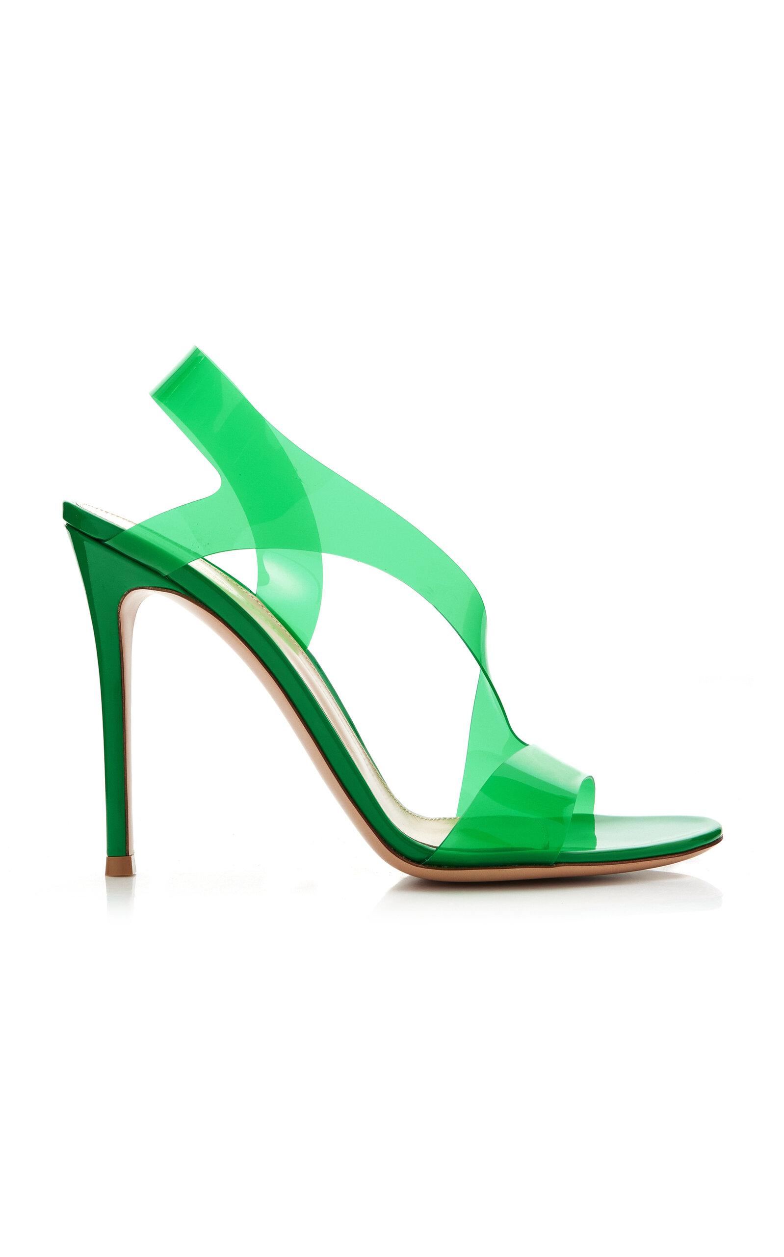 Gianvito Rossi Exclusive Metropolis Pvc, Leather Sandals in Green | Lyst