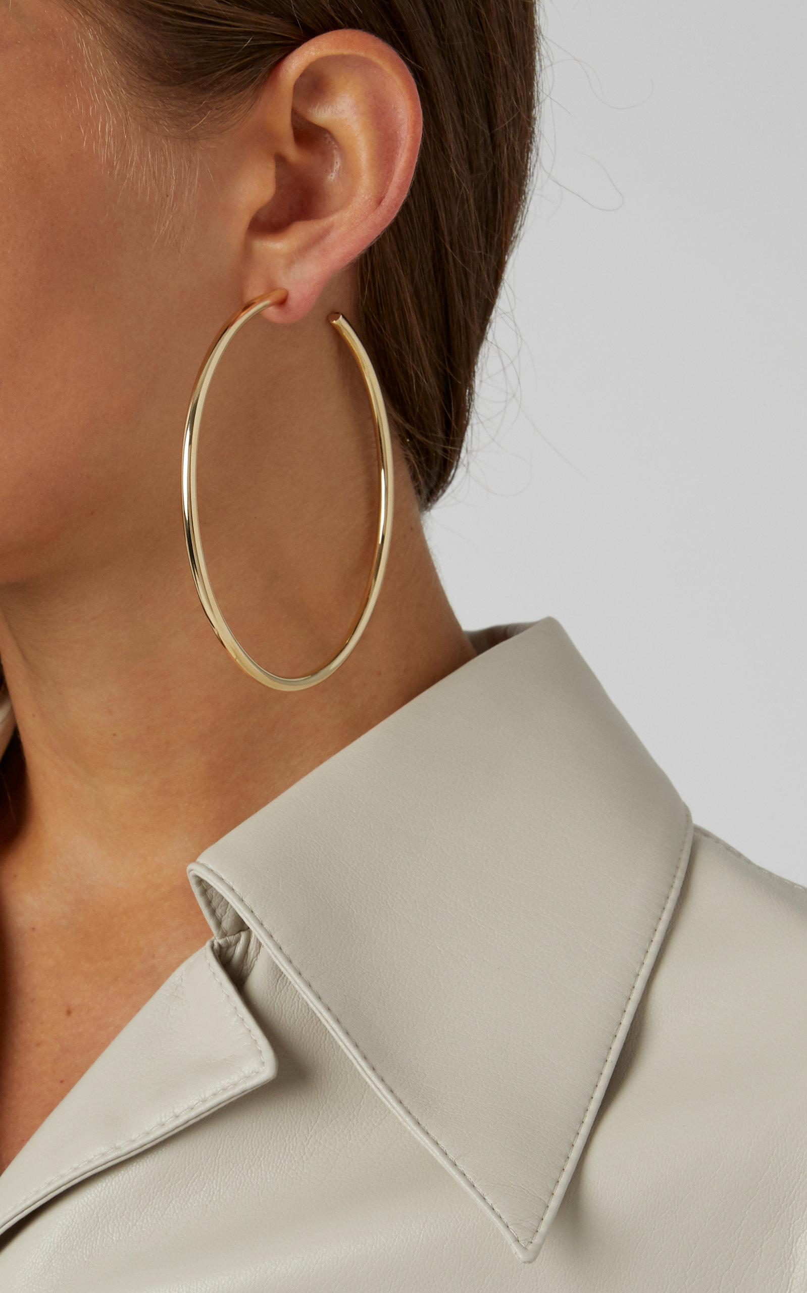 Jennifer Fisher Classic 14k Gold-plated Hoop Earrings in Metallic | Lyst