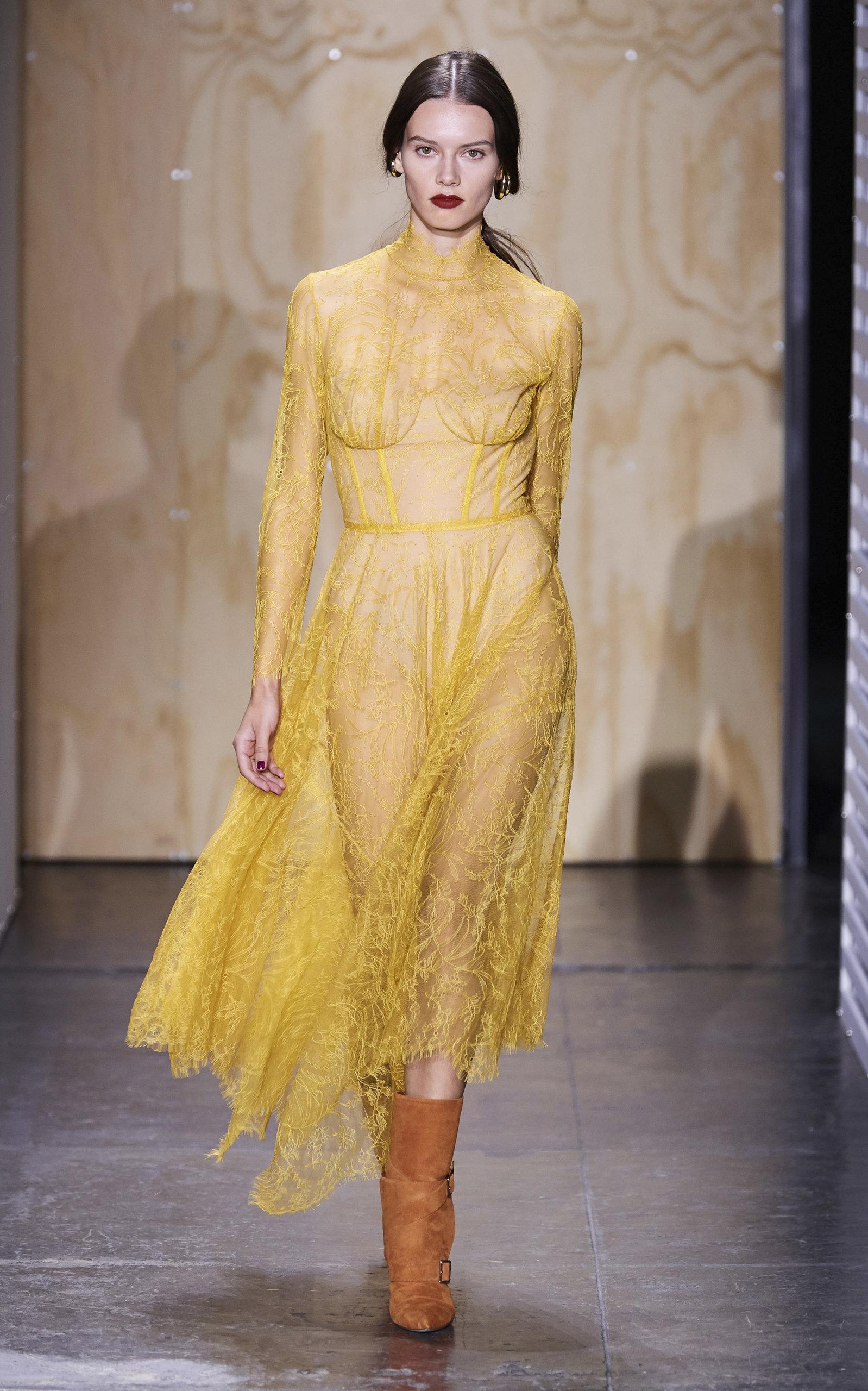 Jonathan simkhai online yellow lace dress