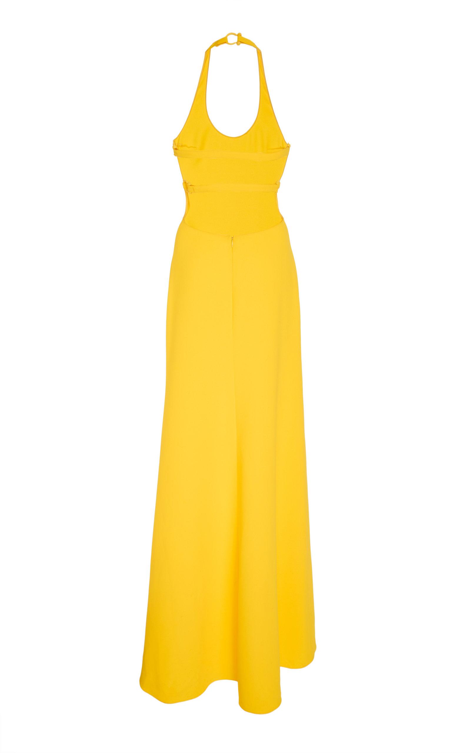 Ralph Lauren Montaine Evening Dress in Yellow | Lyst