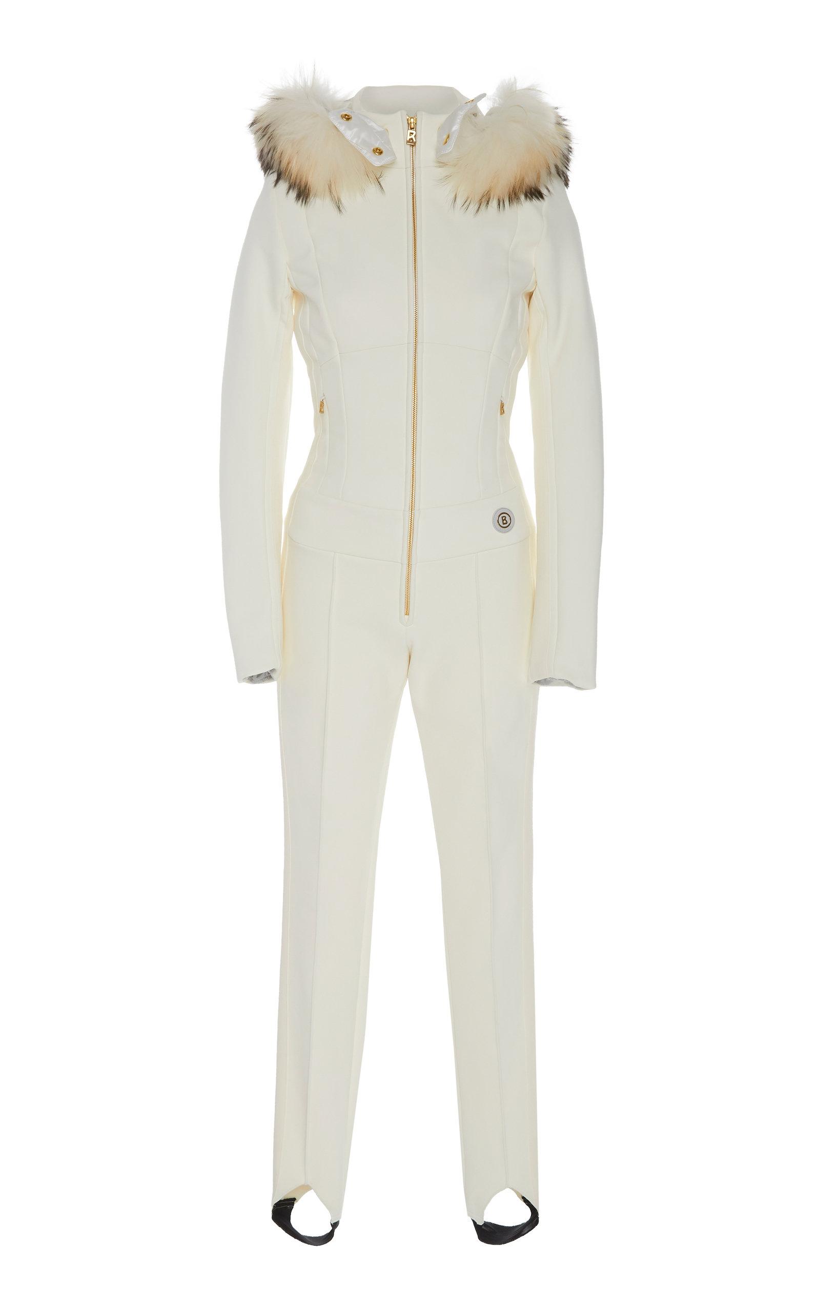 Bogner Fur-trimmed Shell Ski Suit in White | Lyst