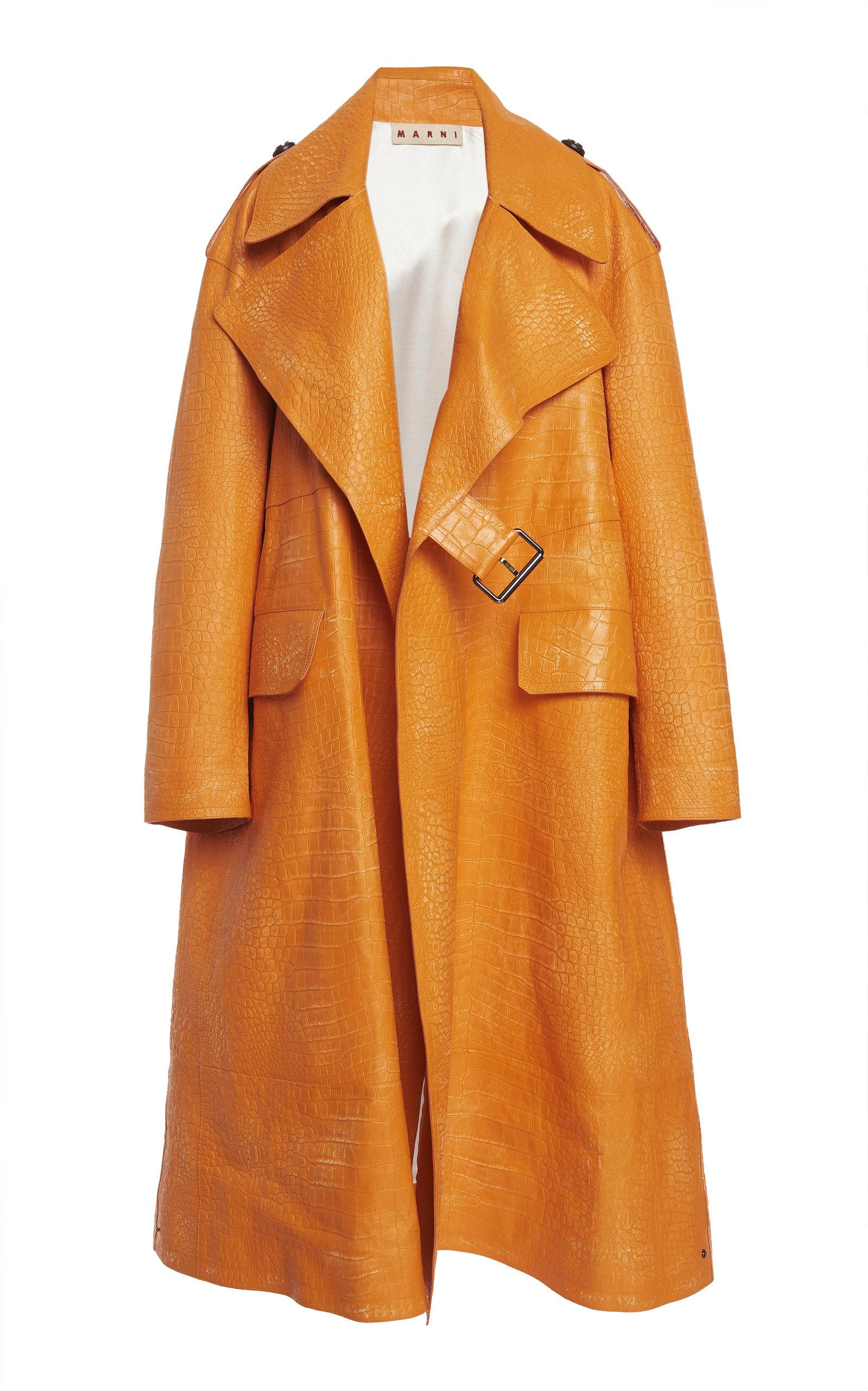 marni leather coat