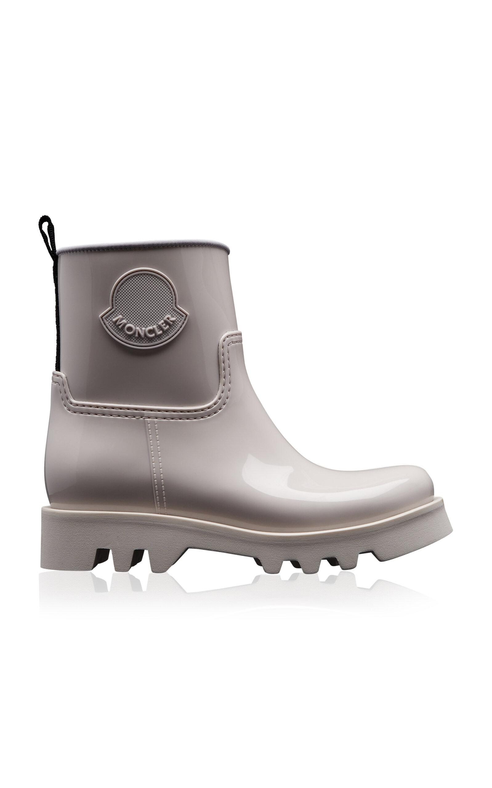 Moncler Ginette Rubber Rain Boots in Gray Lyst
