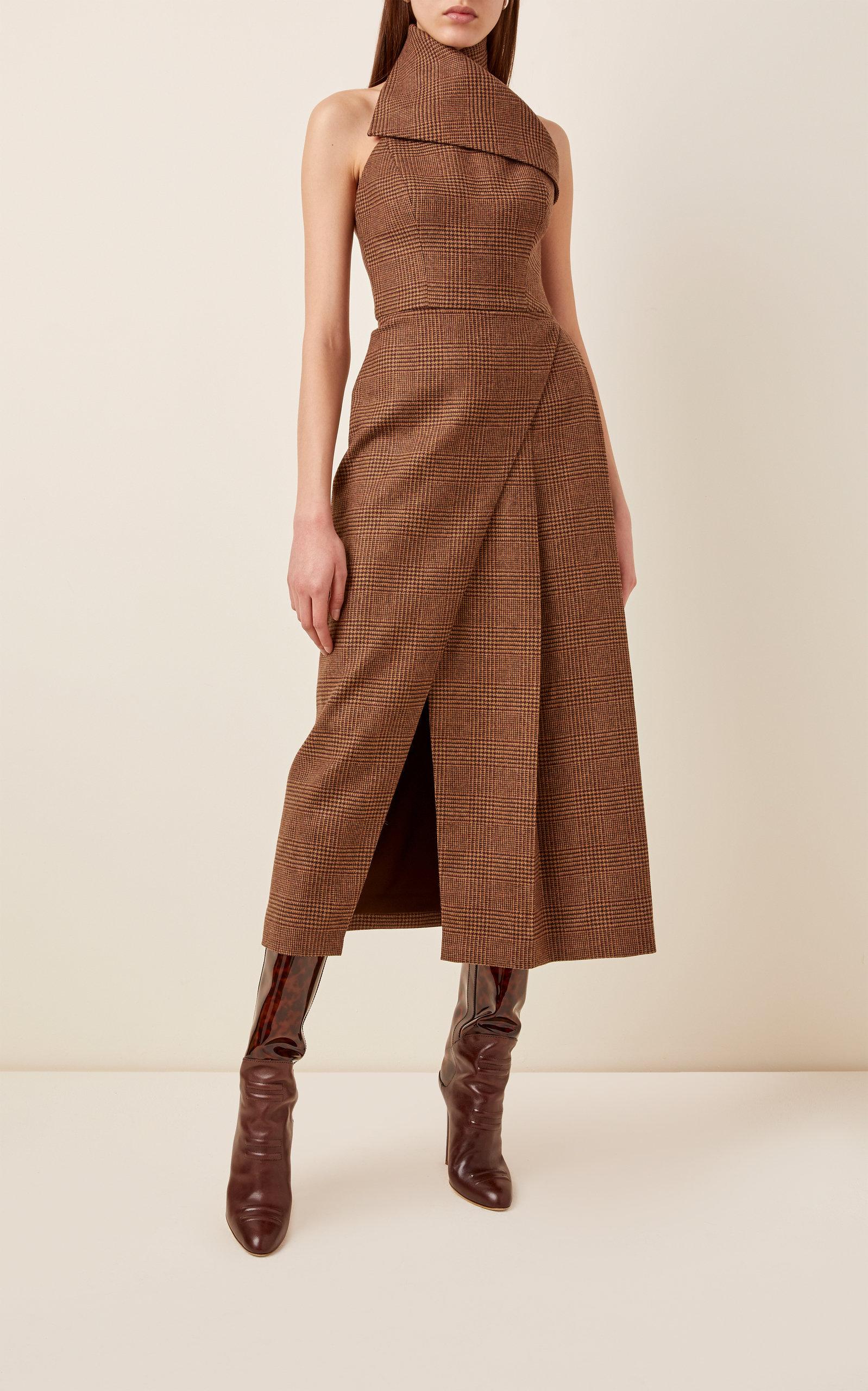 brandon maxwell brown dress RAT BOI Dream Dress in Brown main image 0